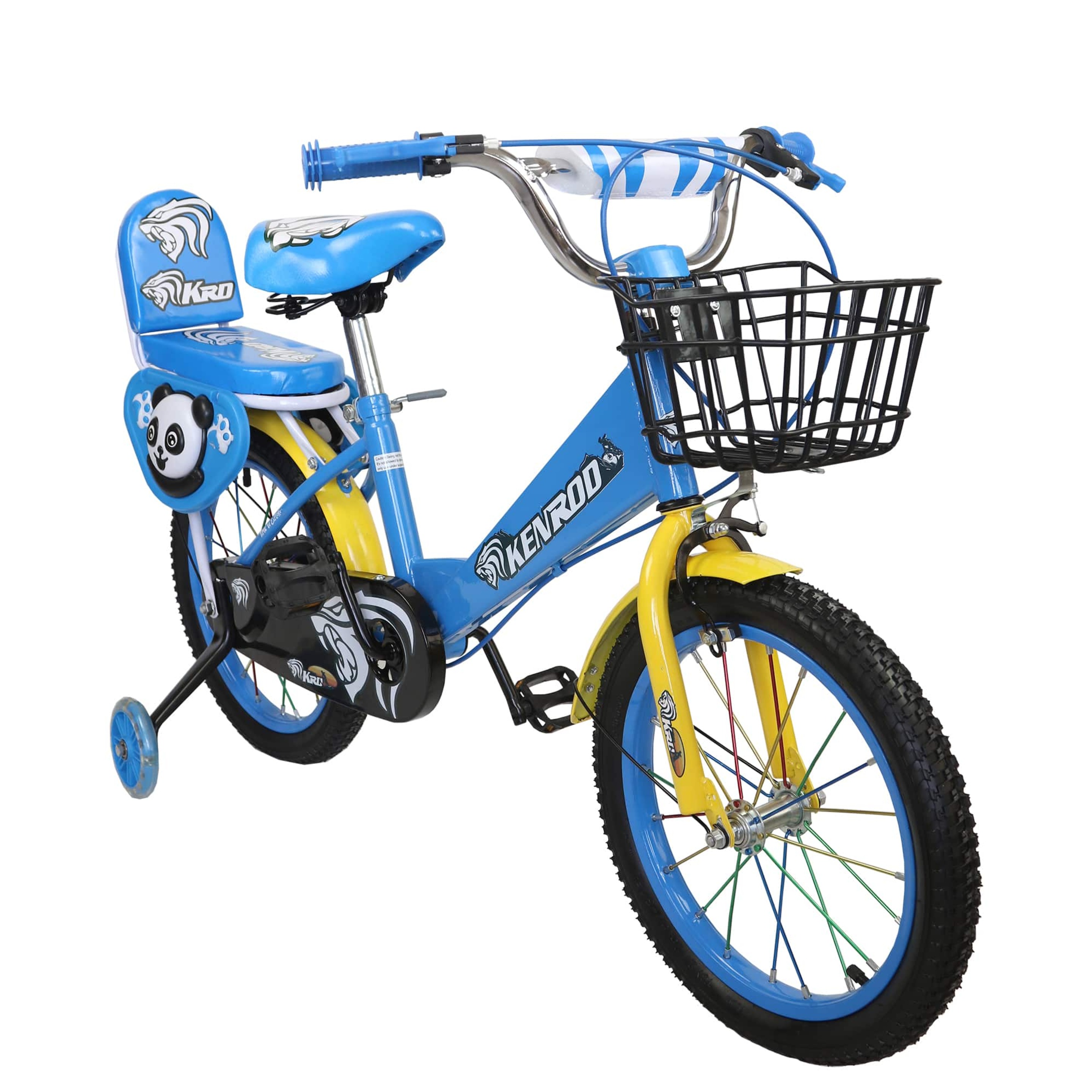 Bicicleta Kenrod 3-8 Años Ruedines Y Cesta - azul - 