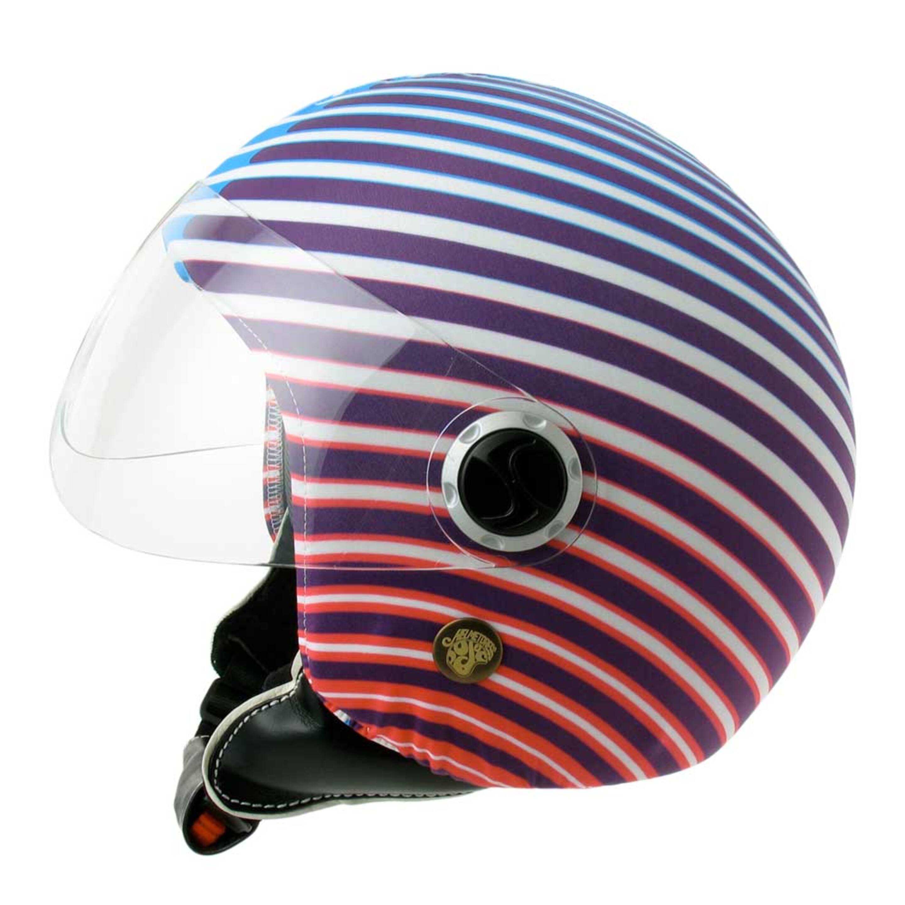 Funda Casco Jet Moto Flashy - Morado - Helmet Dress  MKP