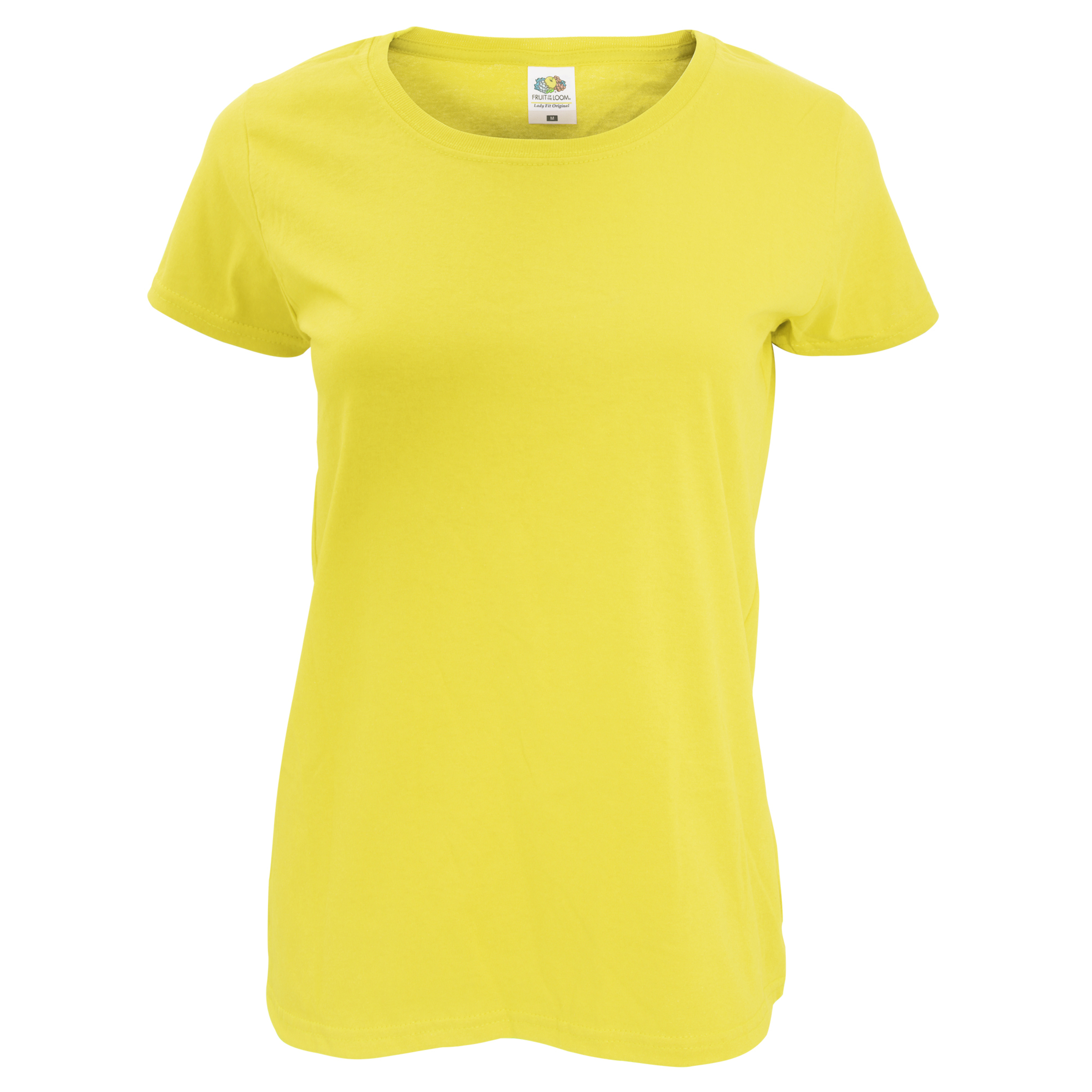 Camiseta Ajustada Fruit Of The Loom Ladyfit - amarillo - 