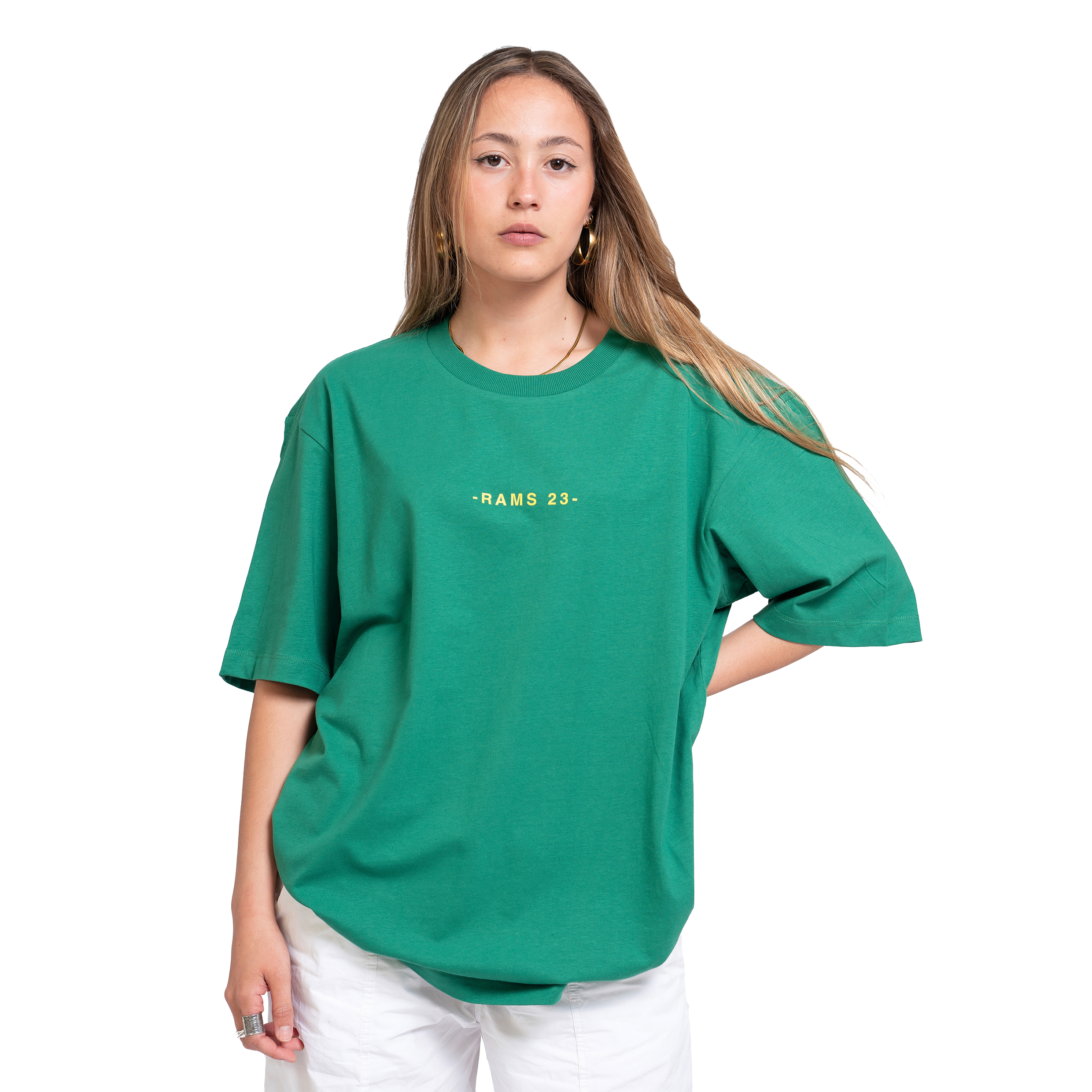 Camiseta Oversize Rams 23 Twenty Three Mangas - verde - 
