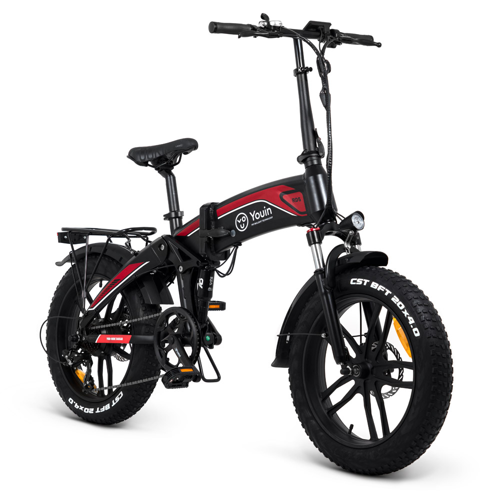 Bicicleta Eléctrica Youin Dakar Fat, Plegable, Bat Extraíble, Suspensión Doble