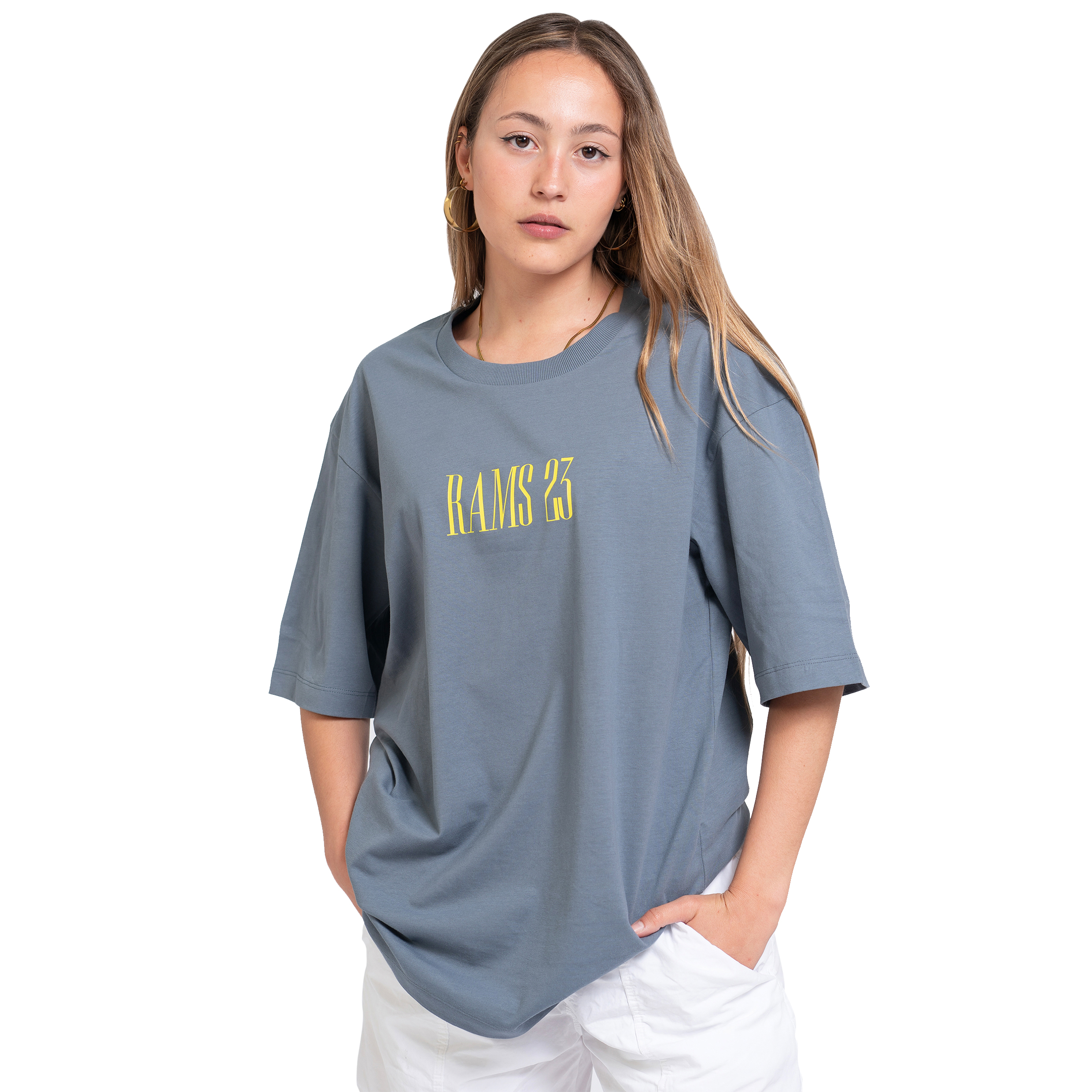 Camiseta Oversize Rams 23 News - azul - 
