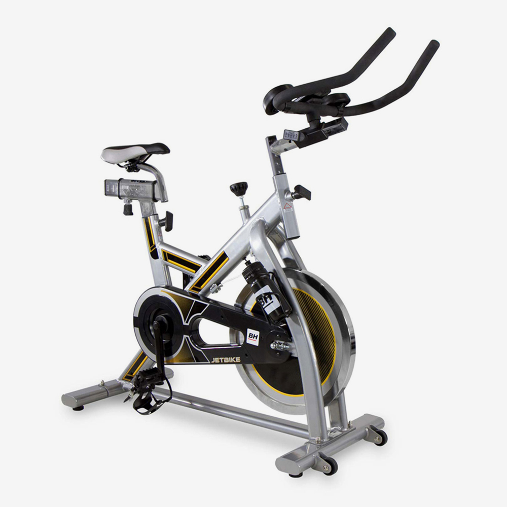 Bicicleta Indoor Bh Fitness Mkt Jet H9158rfh + Suporte Universal Para Tablet/smartphone - gris-negro - 