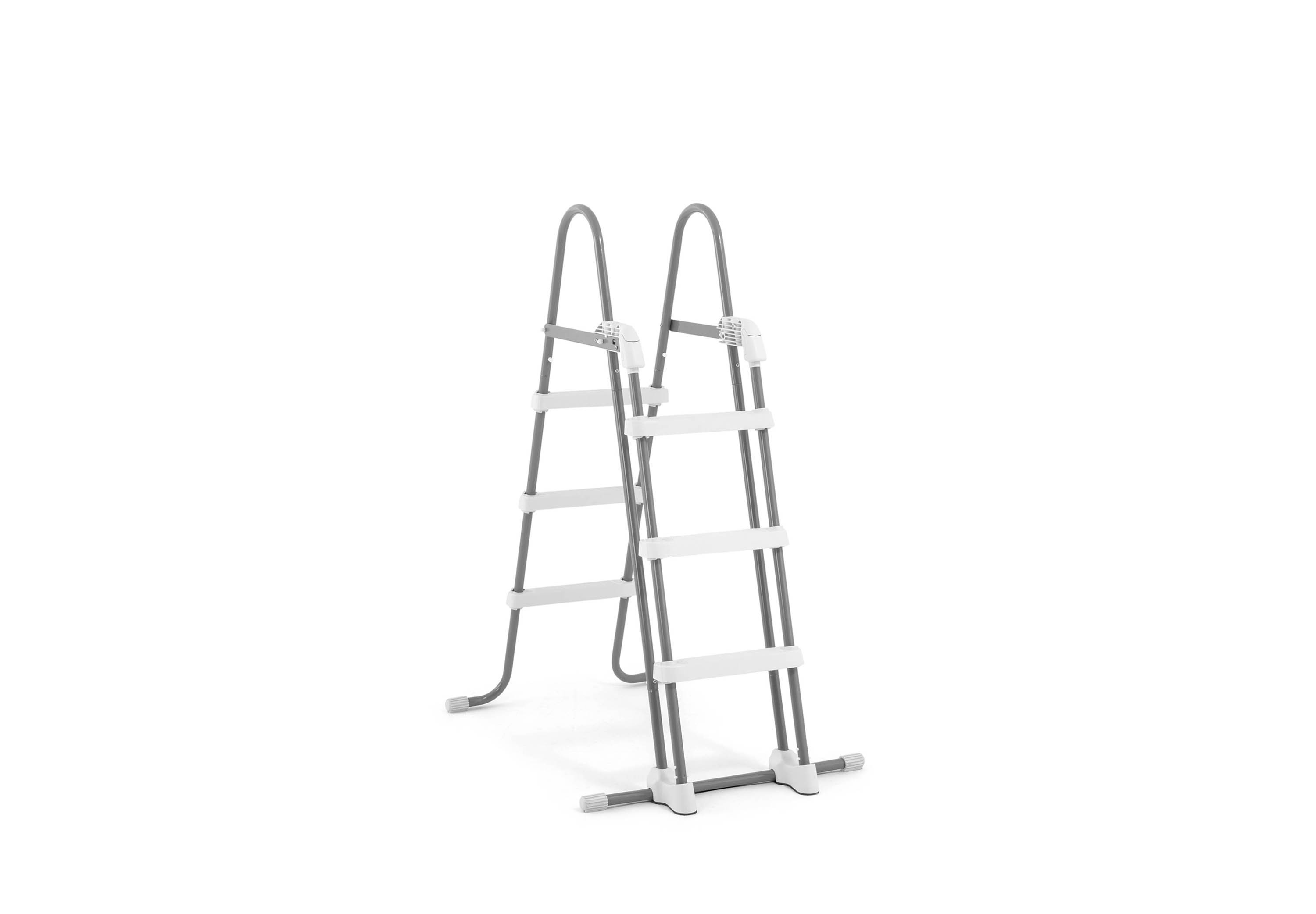 Escada Intex Aço Para Piscinas Agp De Altura 91-107 Cm - blanco - 