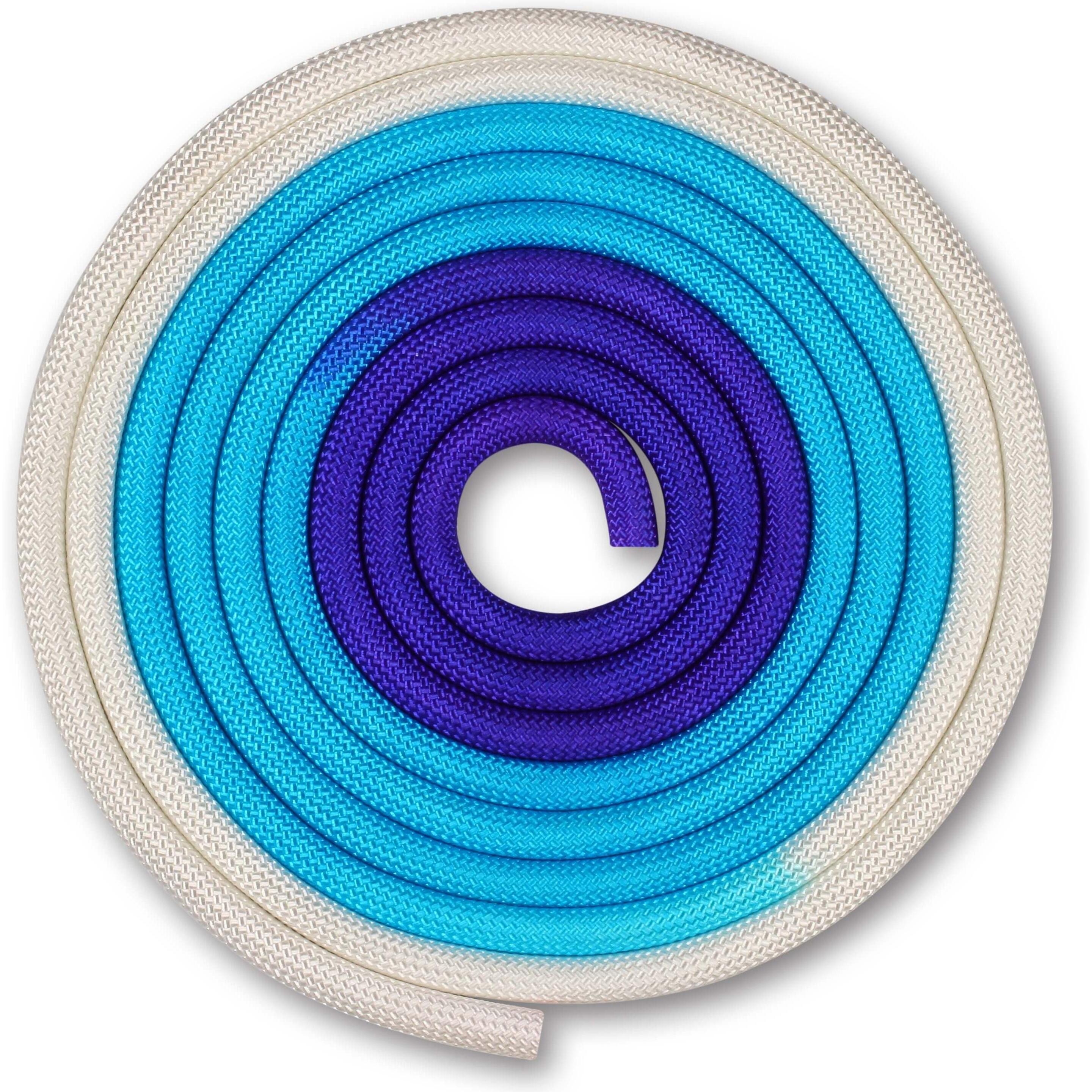Cuerda Para Gimnasia Rítmica Ponderada 165g Indigo Bicolor 3 M - blanco-azul - 