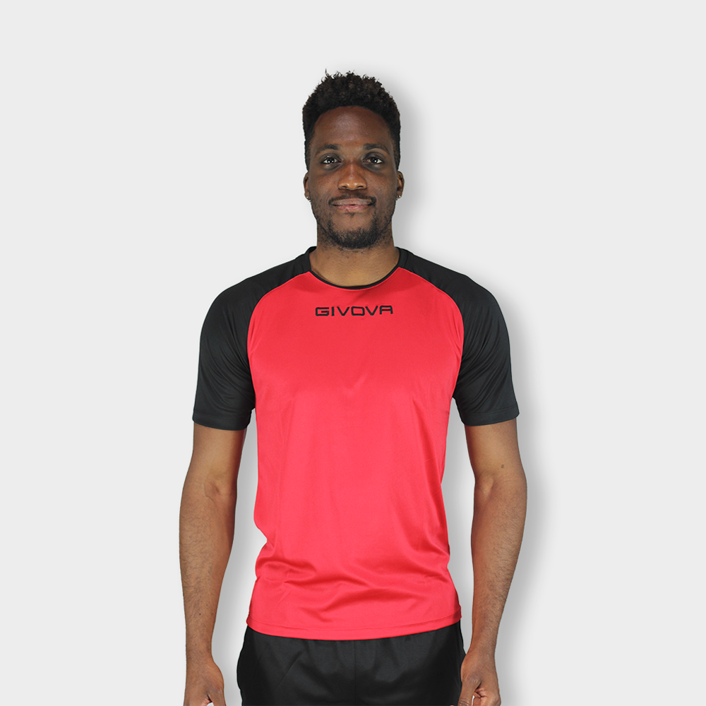 Camiseta Deportiva Givova Capo - rojo-negro - 