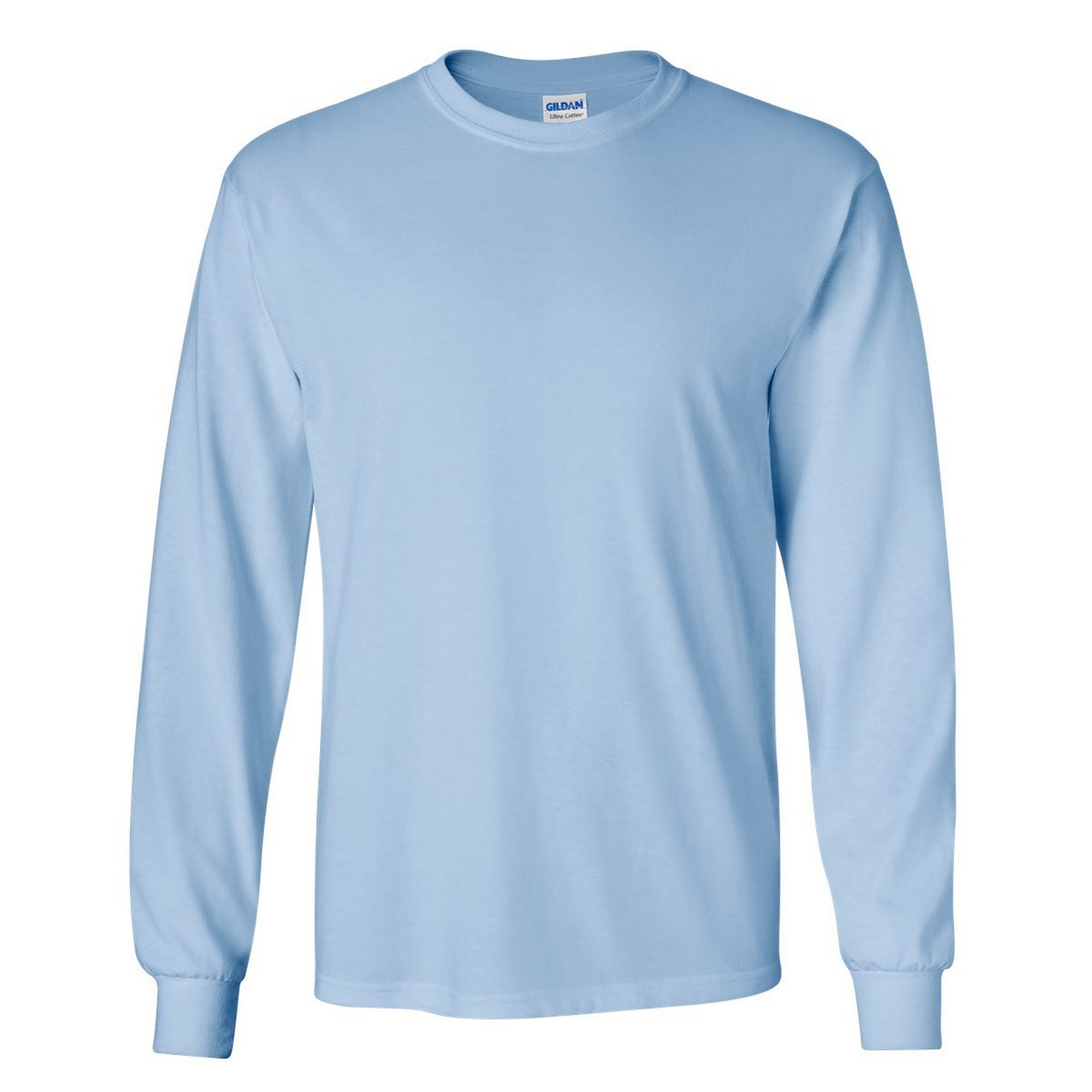 Camiseta Básica De Manga Larga Gildan - azul-claro - 