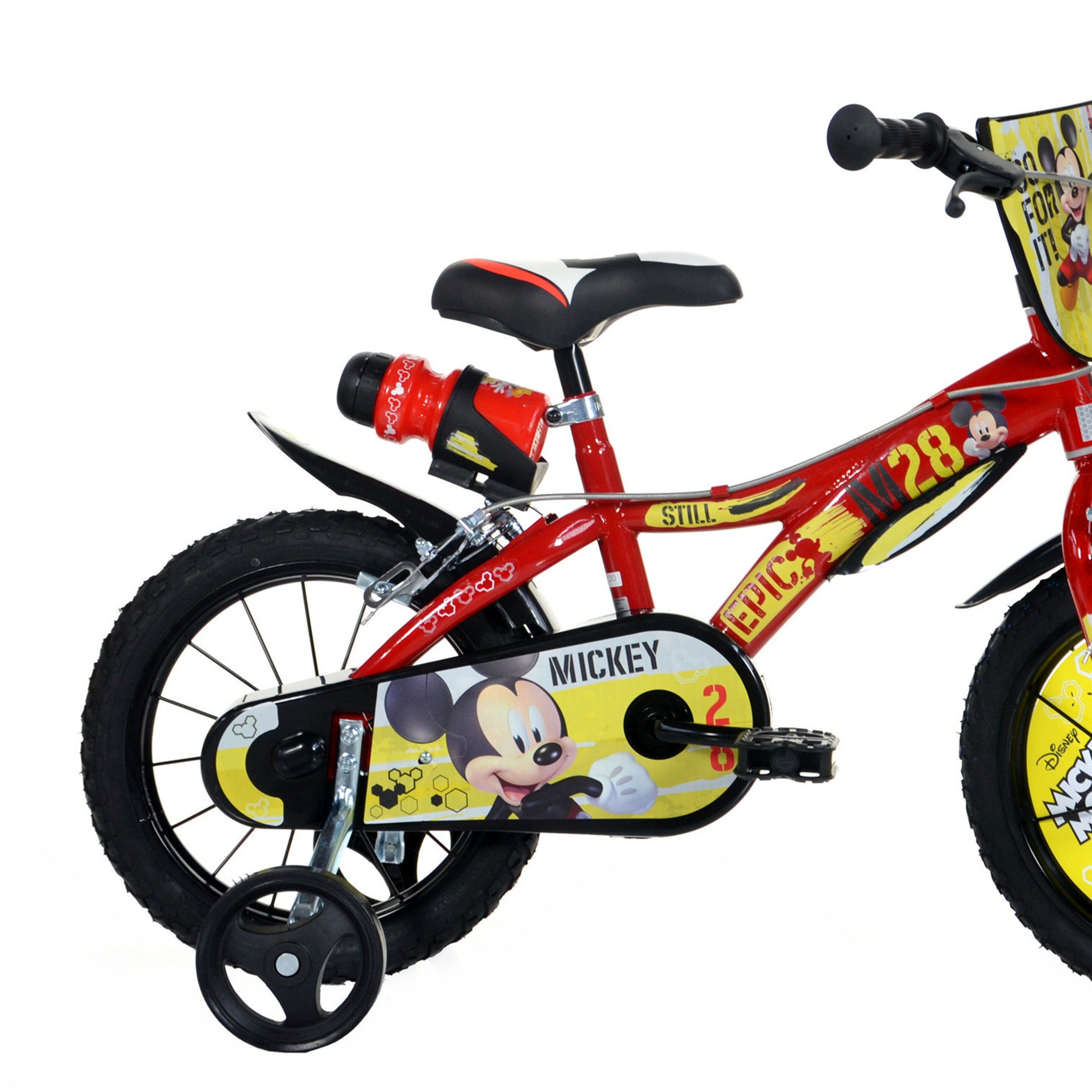 Dino Bikes Bicicleta De Niños Mickey Mouse Roja 14"