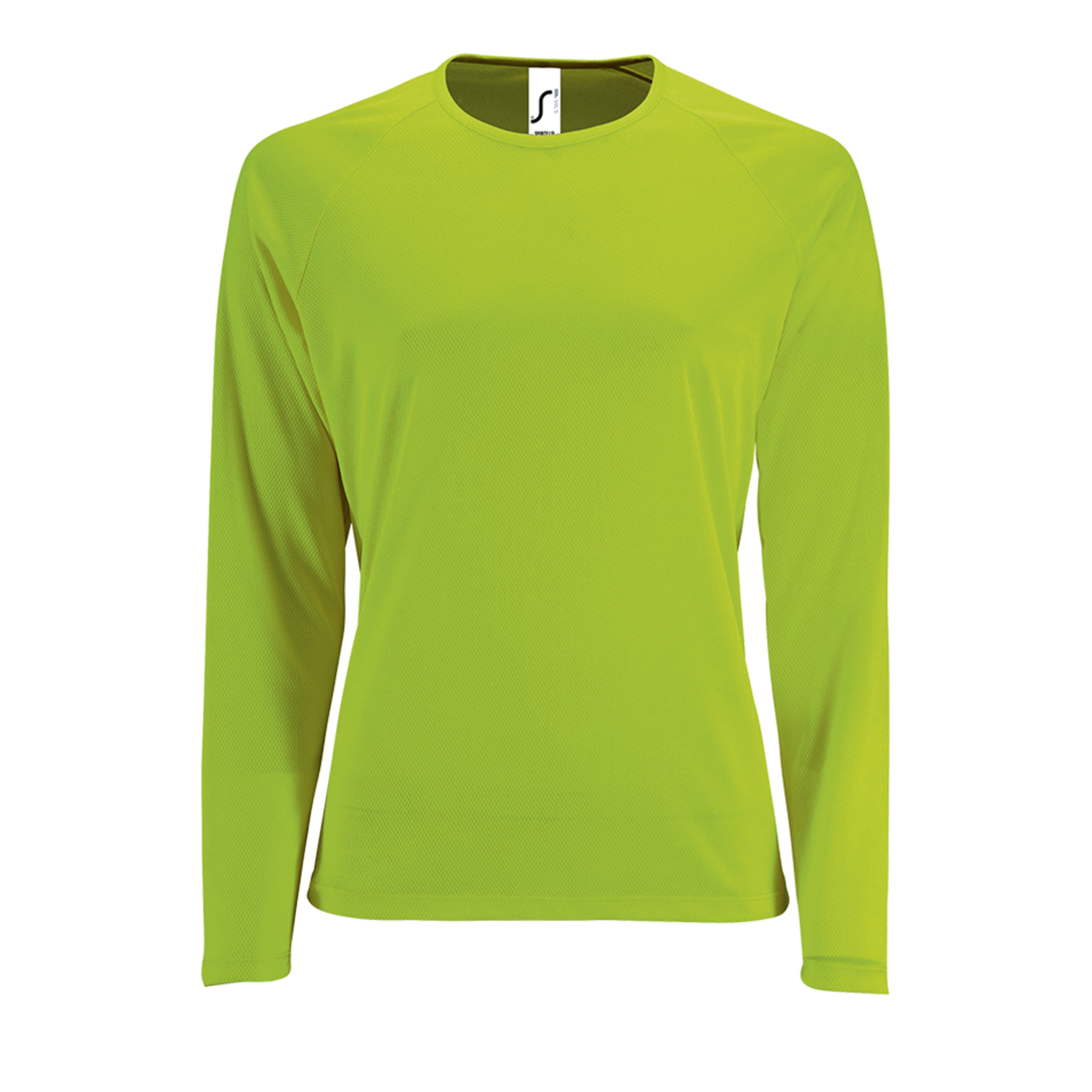 Camiseta Sols Sporty Lsl - Verde Fluor - Running Mujer  MKP