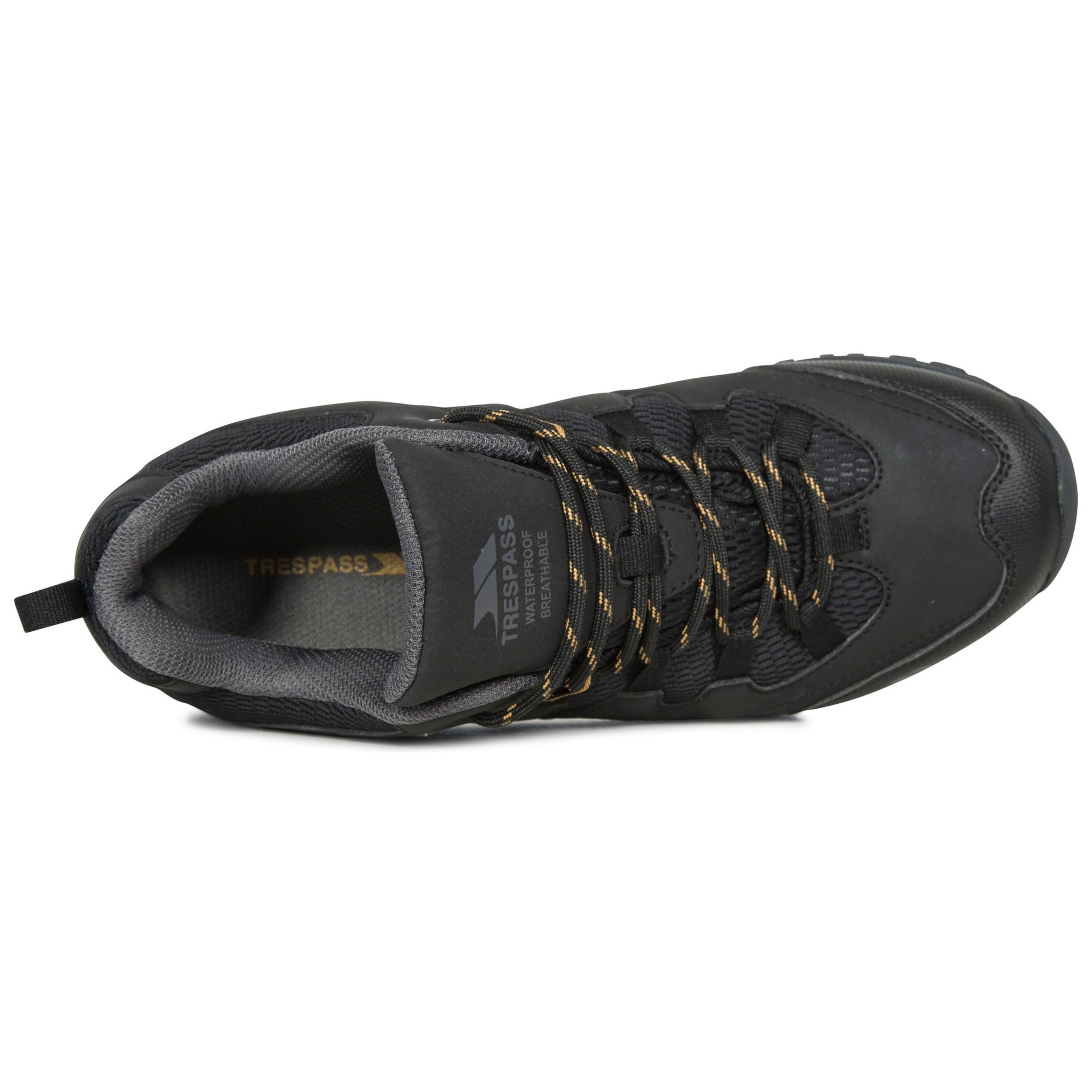 Homens Finley Sapatos De Caminhada De Corte Baixo Trespass (Preto)