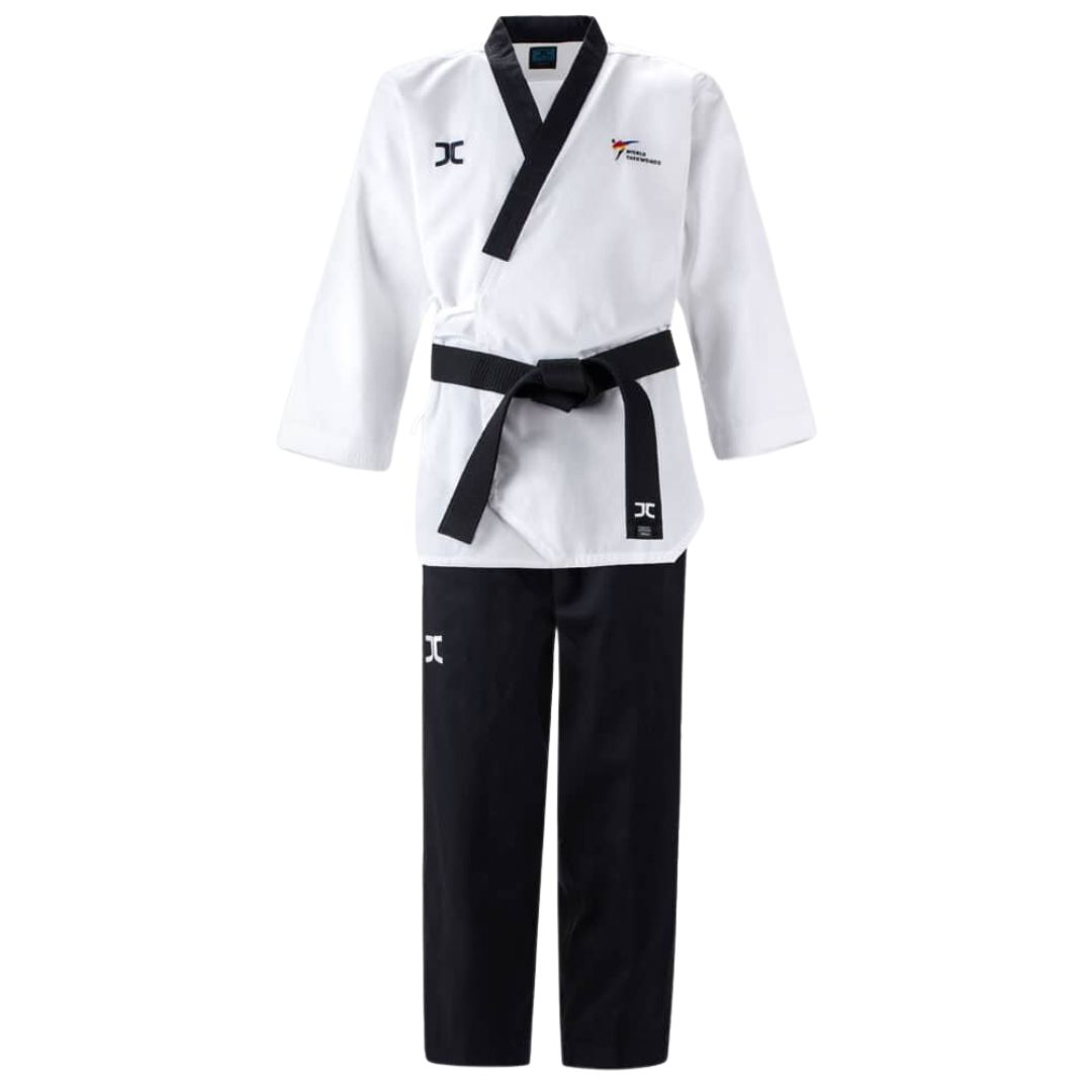 Fato Taekwondo Jc Poomsae Dan Pro-athlete - blanco-negro - 