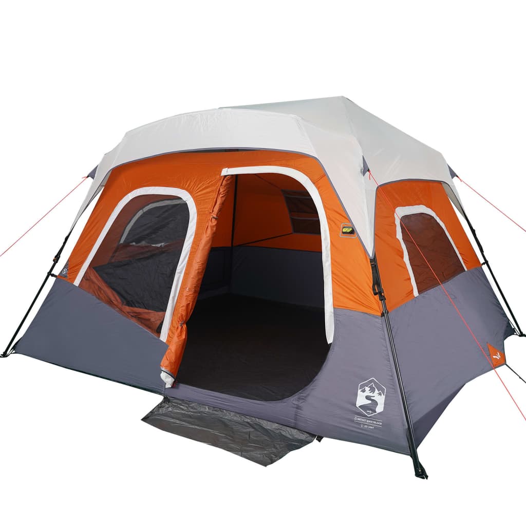 Tenda De Campismo Vidaxl Com Luz Led 344 X 282 X 212 Cm - gris-naranja - 