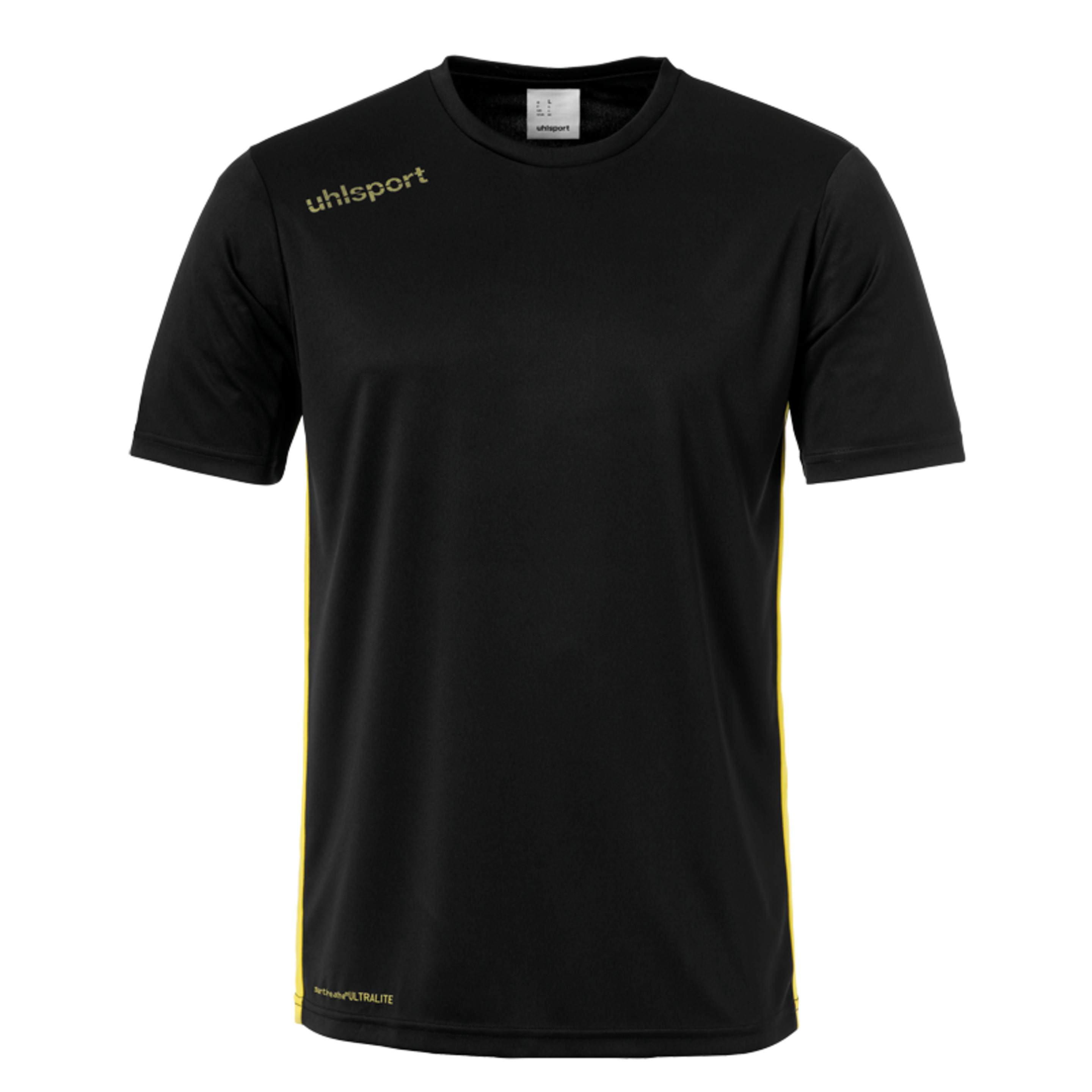 Essential Camiseta Mc Negro/lima Amarillo Uhlsport - negro-amarillo - 