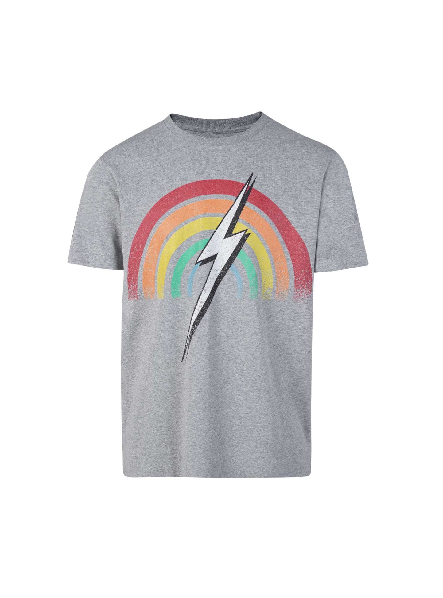 Camiseta De Manga Corta Lightning Bolt Rainbow Ss Eco Tee - ceniza - 