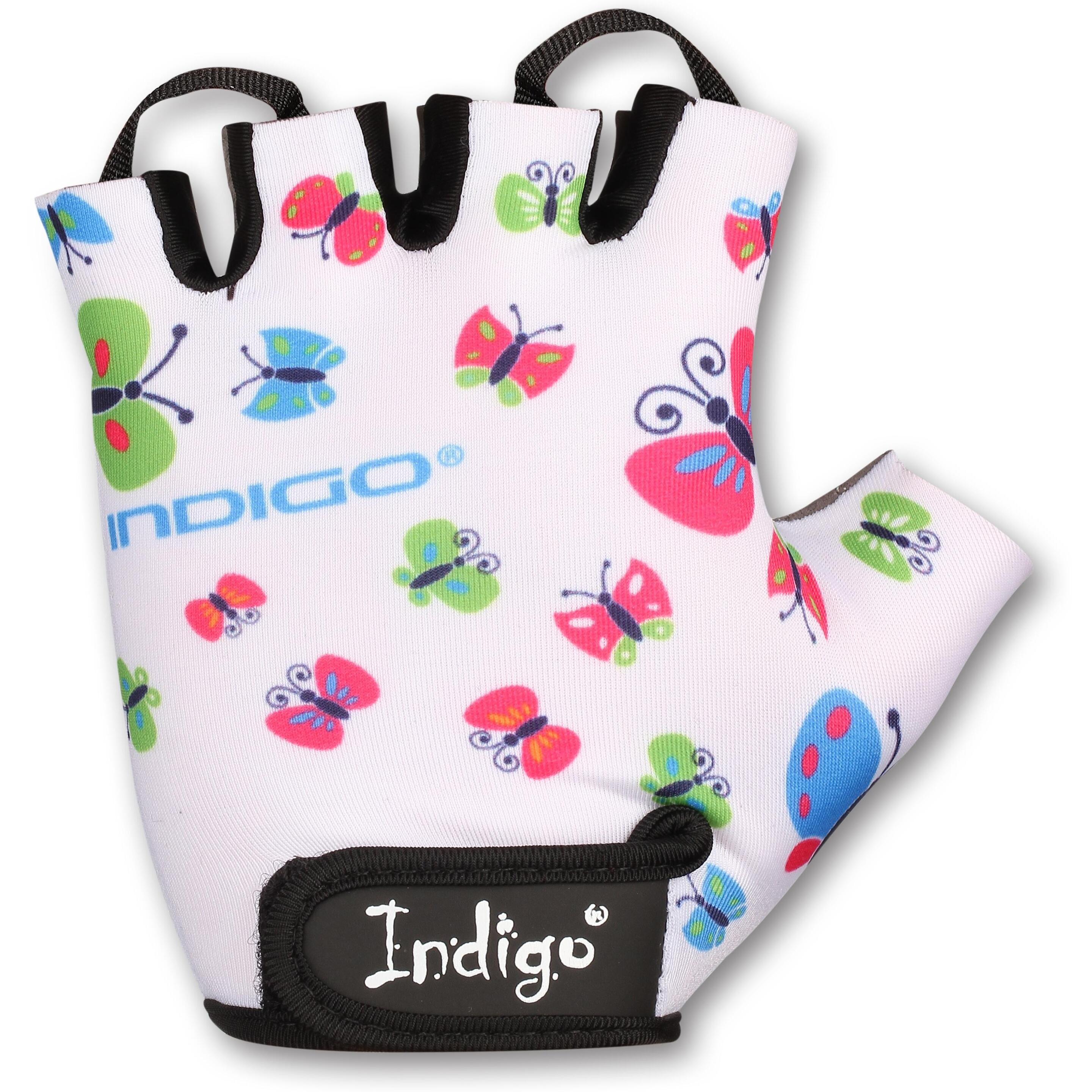 Guantes Ciclismo Infantil Butterfly Indigo - Blanco  MKP