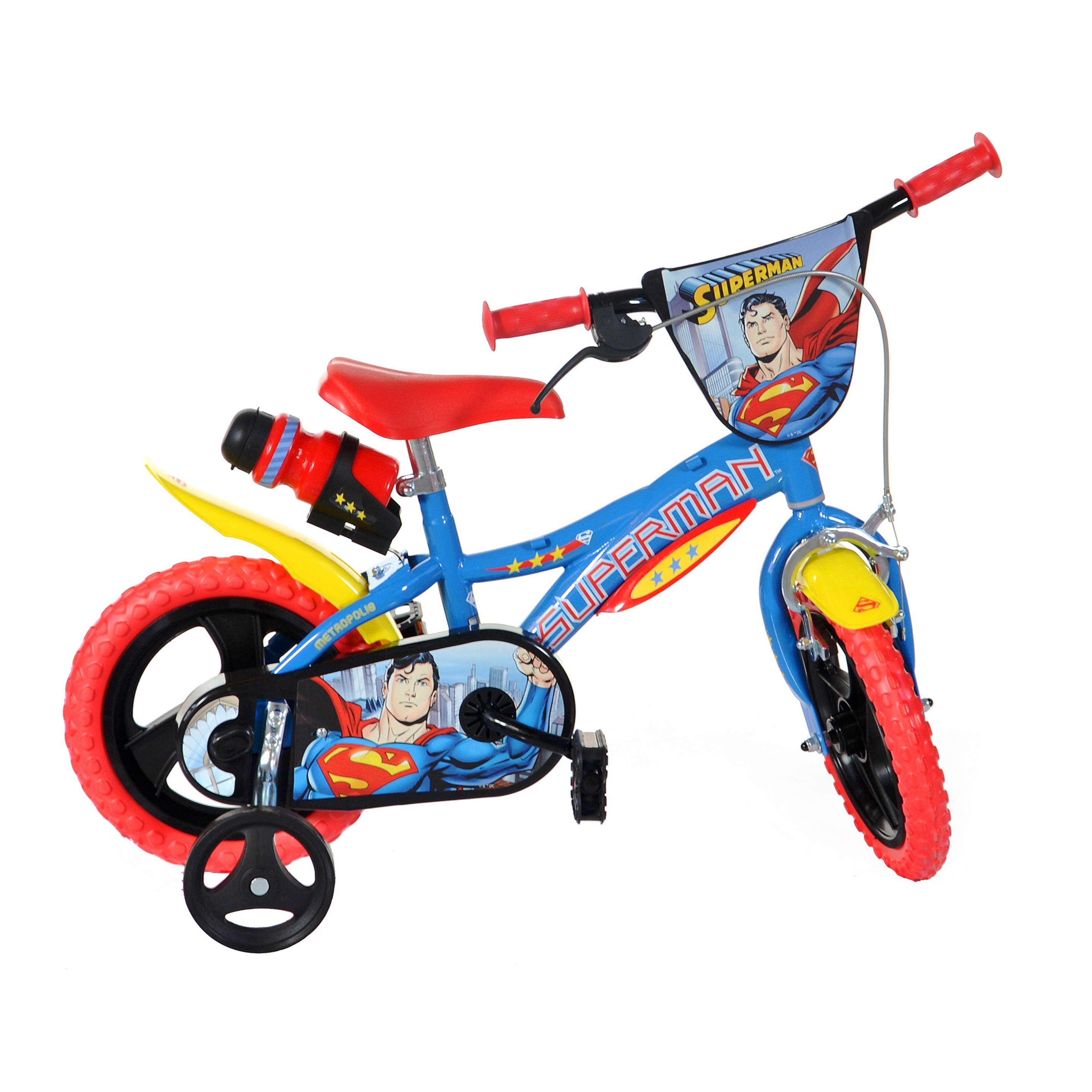 Bicicleta Infantil Superman 12 Pulgadas 3-5 Años - azul - 