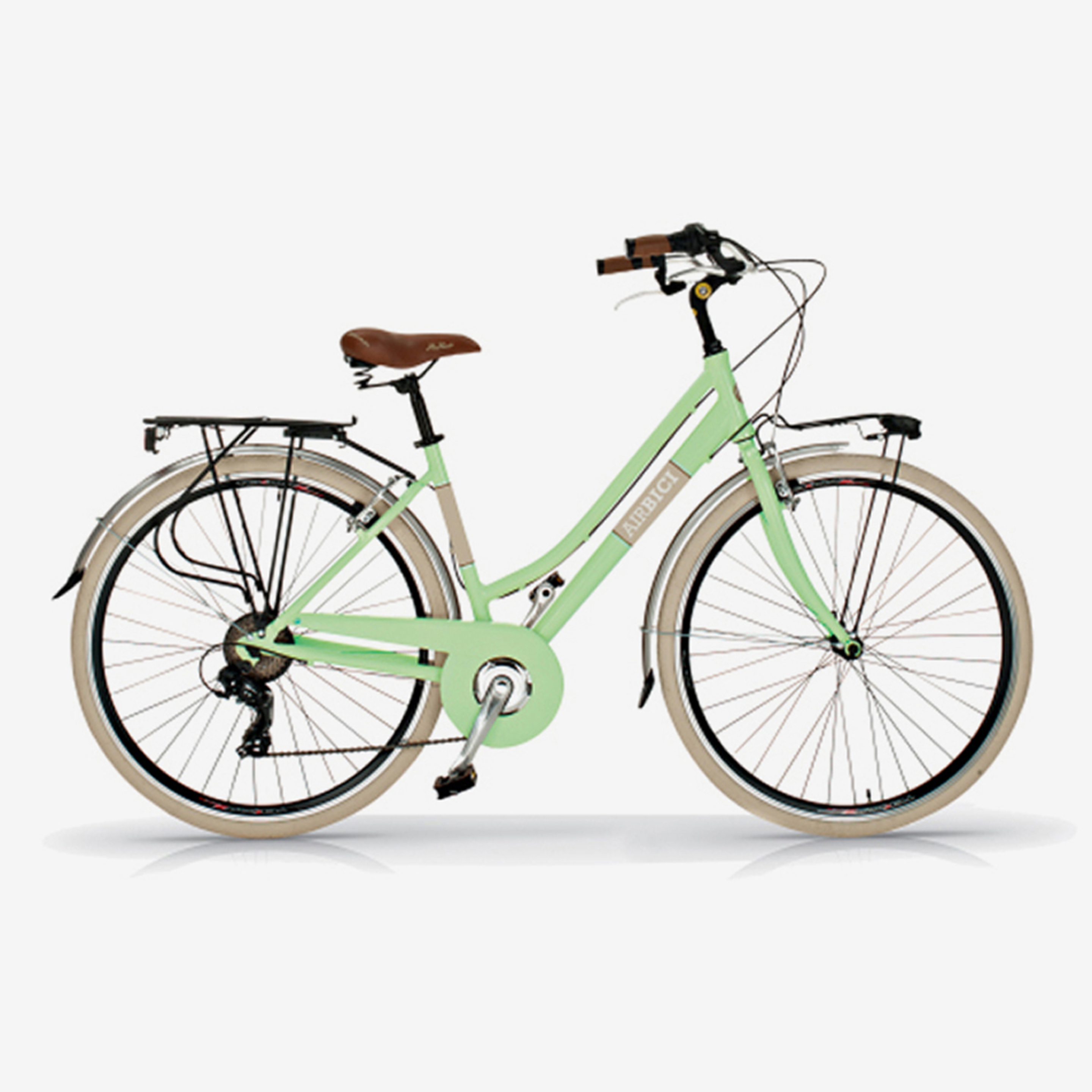 Bicicleta De Ciudad Airbici 605 Elegance - verde-lima - 