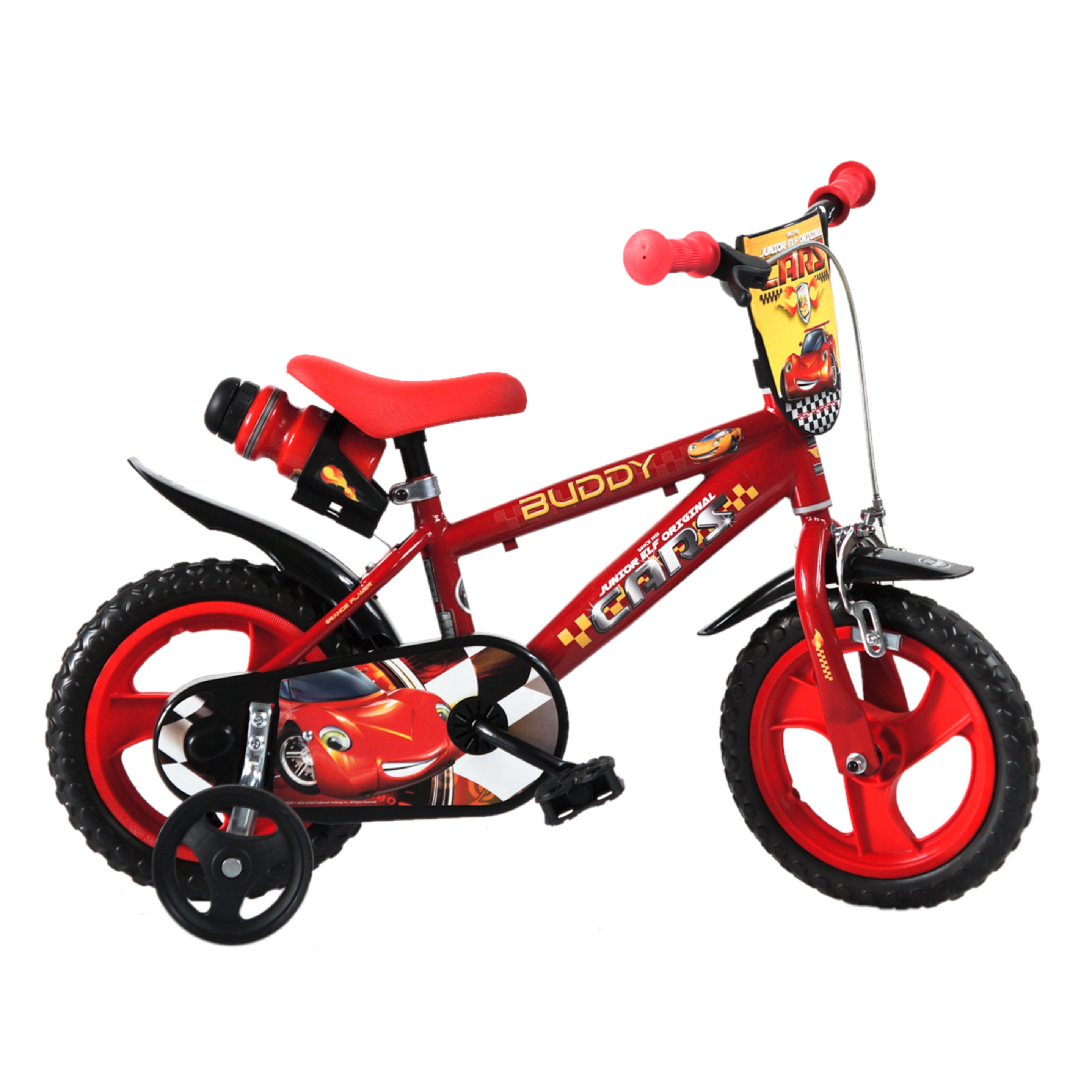 Bicicleta Niño 12 Pulgadas Buddy Cars 3-5 Años - Rojo  MKP