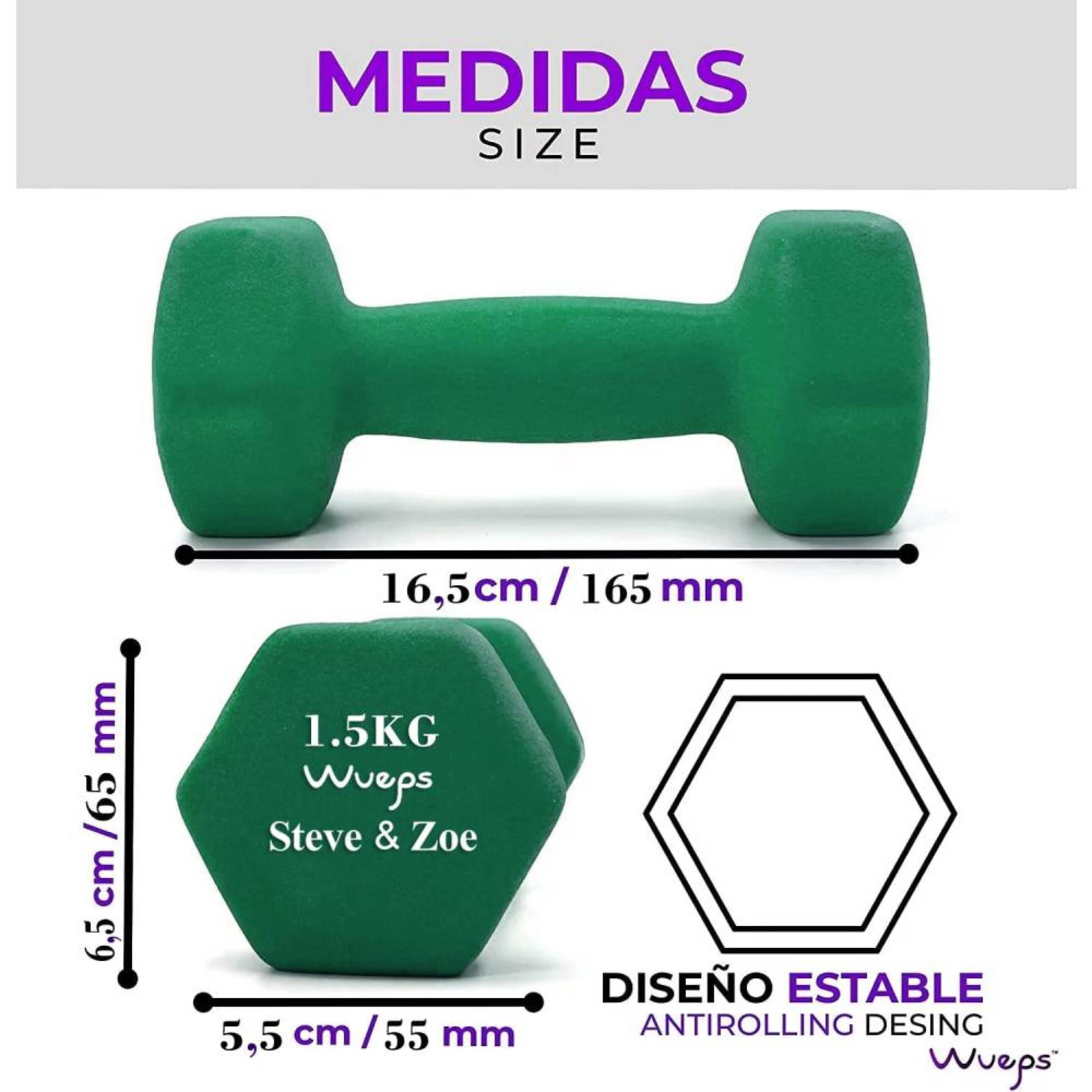 Kit Mancuernas De Neopreno Antideslizantes  3kg/4kg/5kg