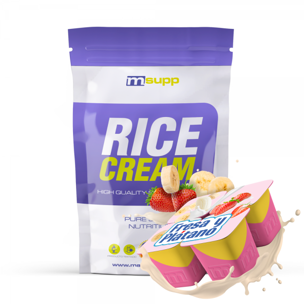 Rice Cream (crema De Arroz Precocida) - 1kg De Mm Supplements Sabor Fresa Banana -  - 