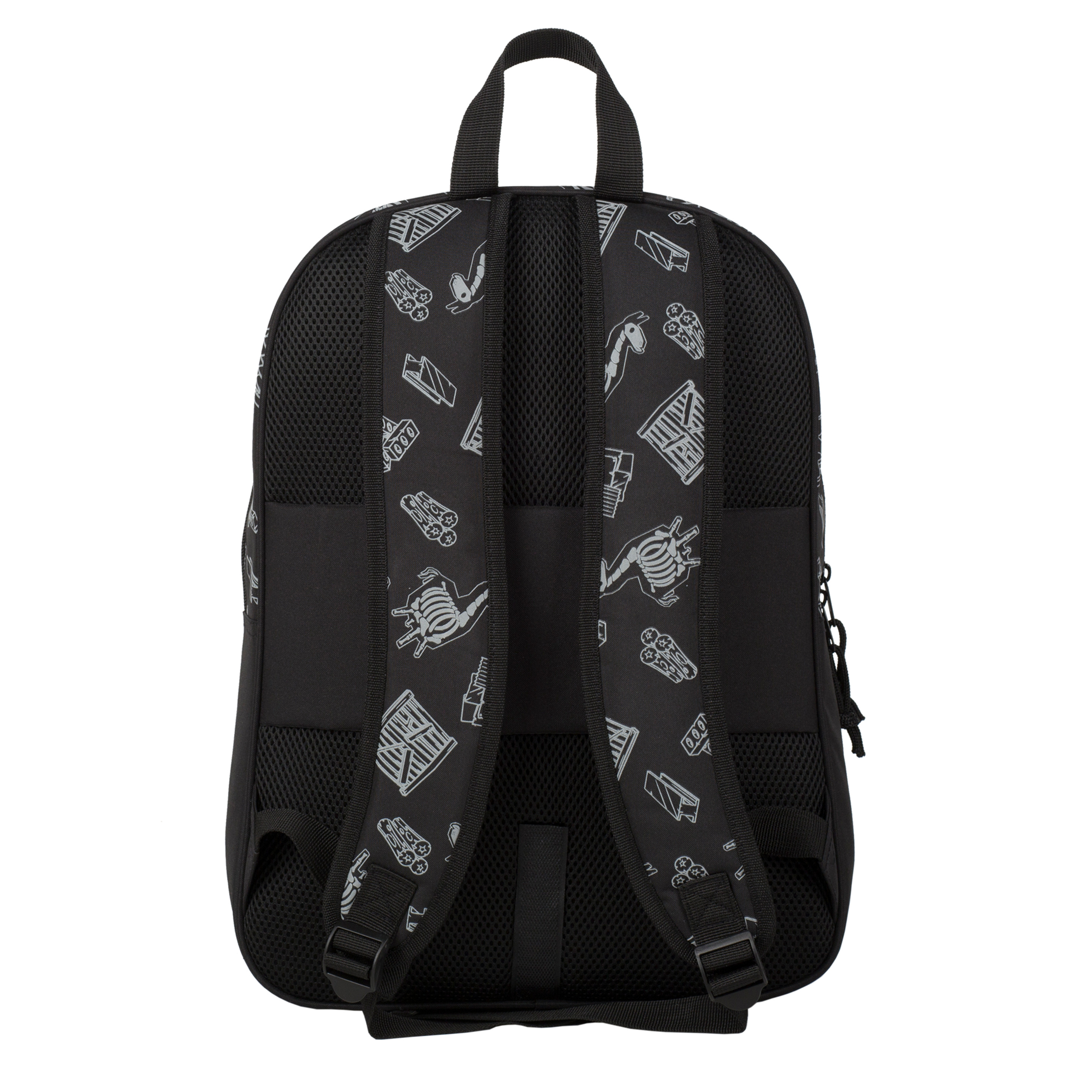 Mochila Fortnite Dark Black Doblecompartimento Adaptable A Carro