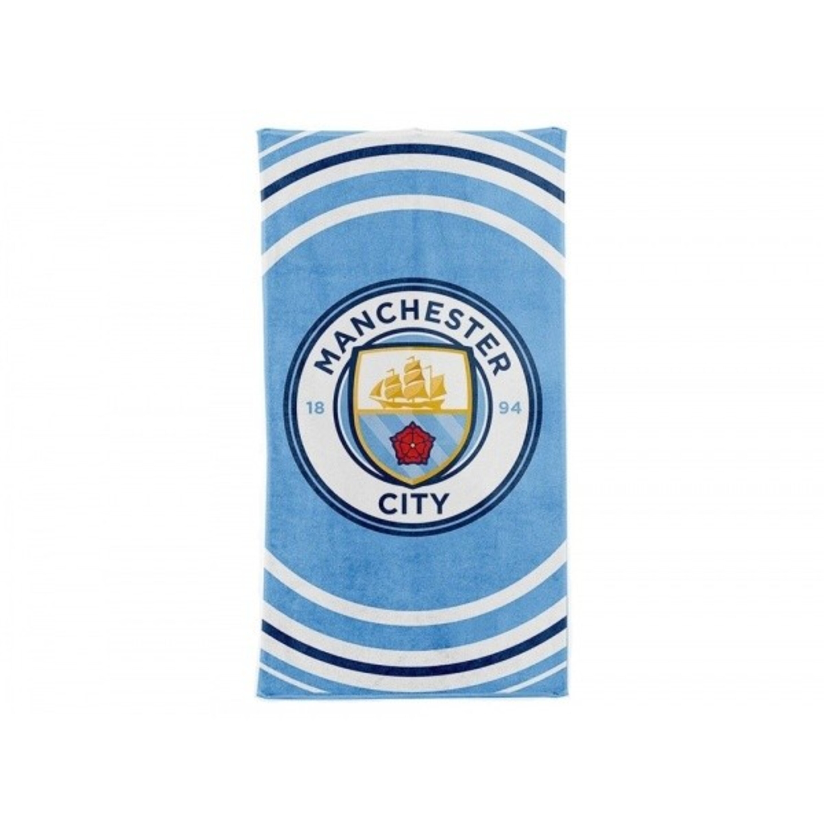 Toalla De Playa Oficial Manchester City Fc (Blanco_azul)