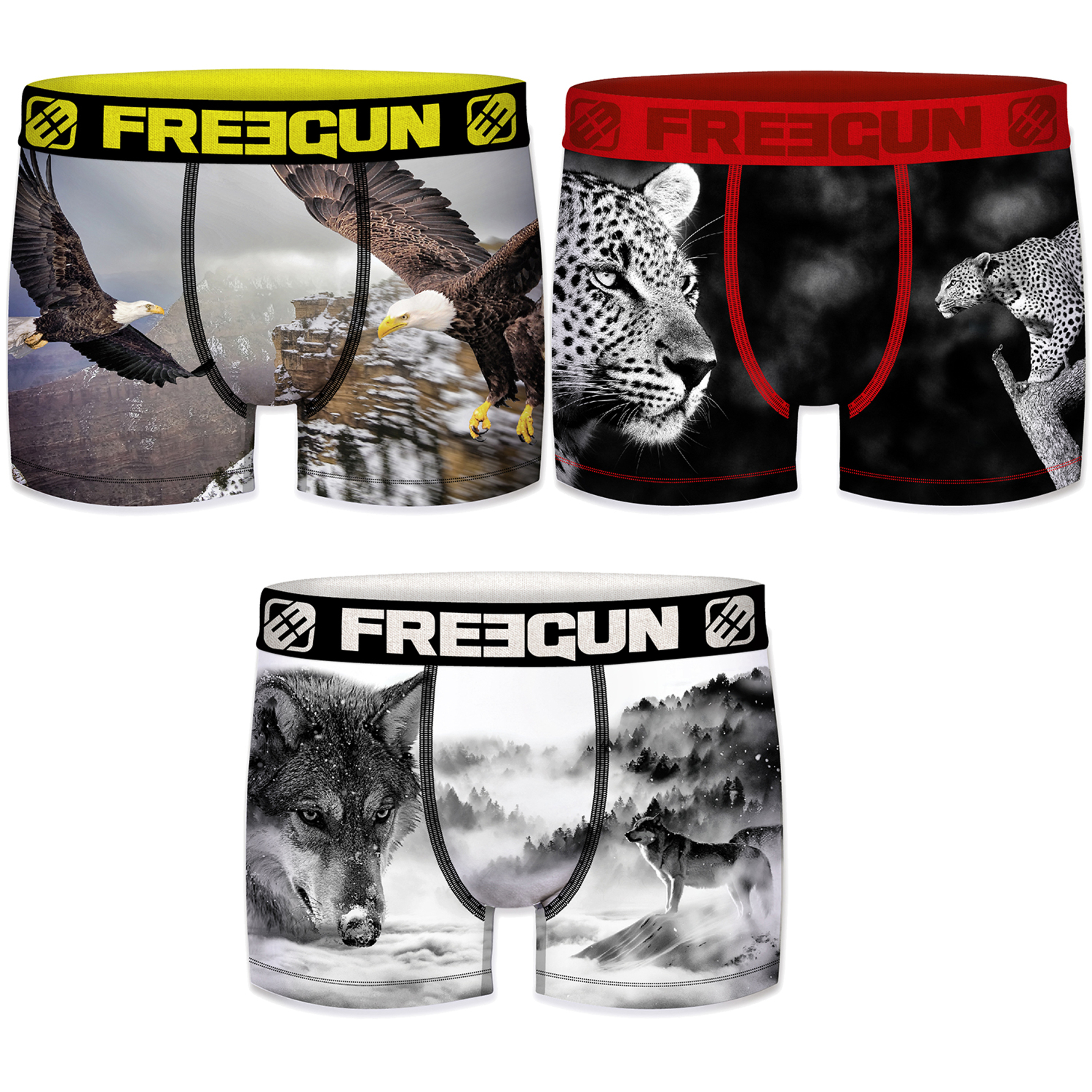 Calzoncillos Freegun Animales Pack 3