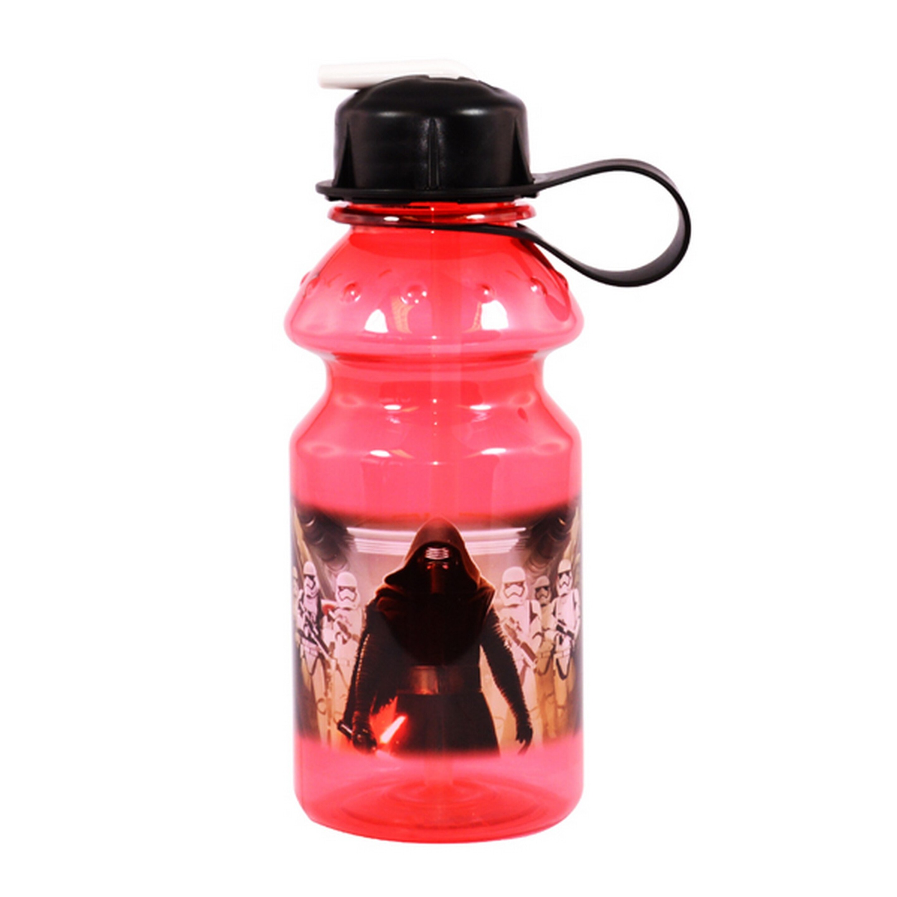 Star Wars - Botella De Agua De Plástico Para Niños (Rojo/negro)