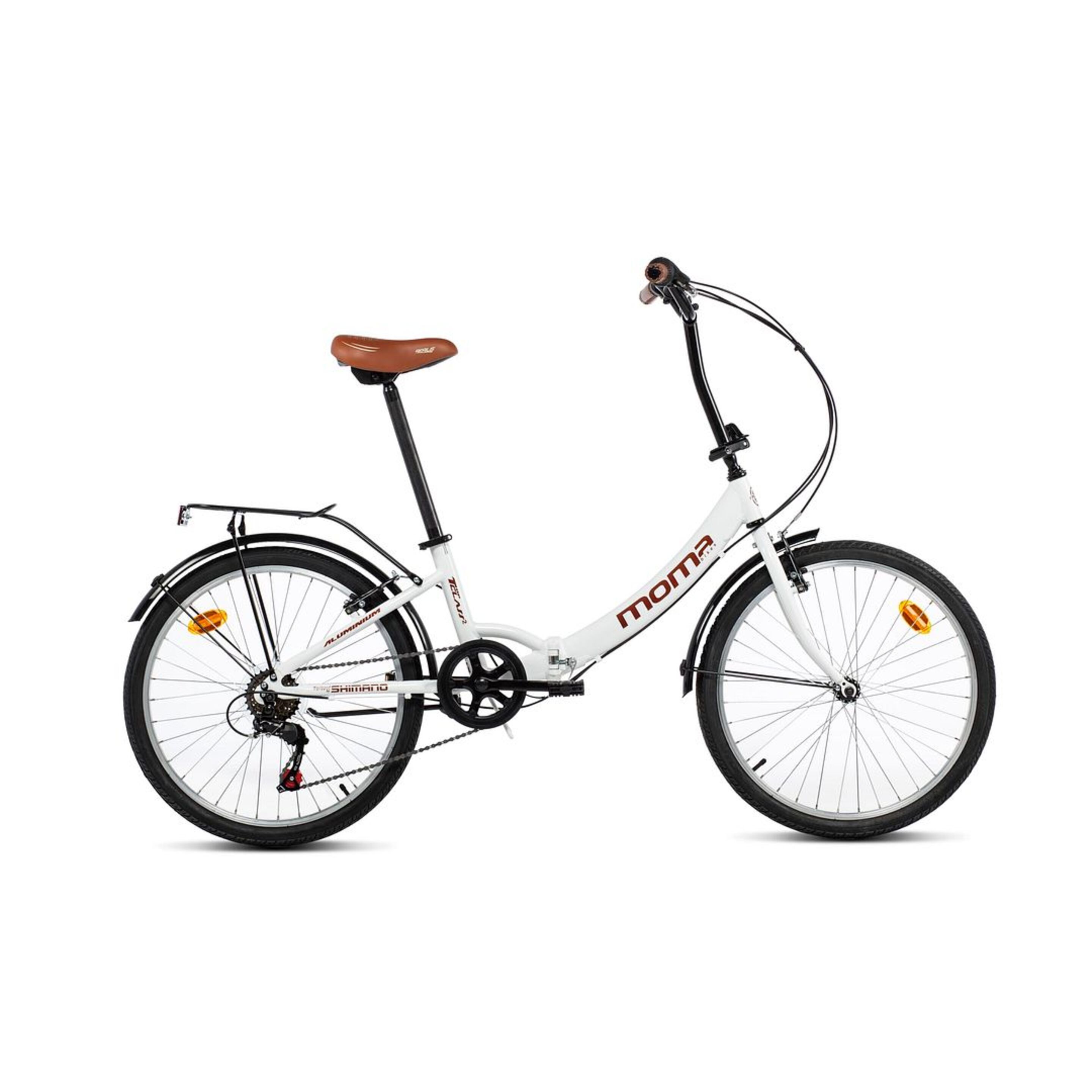 Bicicleta Plegable Urbana Moma Bikes Shimano Top - blanco - 