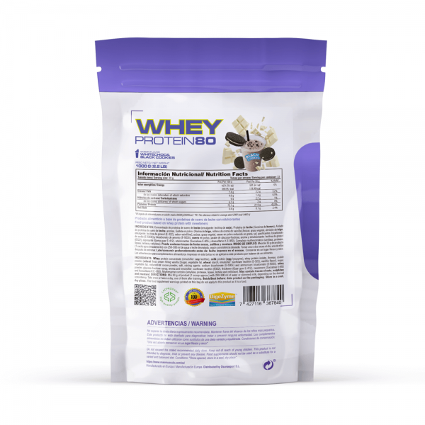 Whey Protein80 - 1kg De Mm Supplements Sabor Chocolate Blanco Con Black Cookies