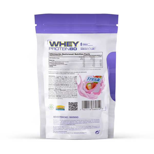Whey Protein80 - 500g De Mm Supplements Sabor Fresa