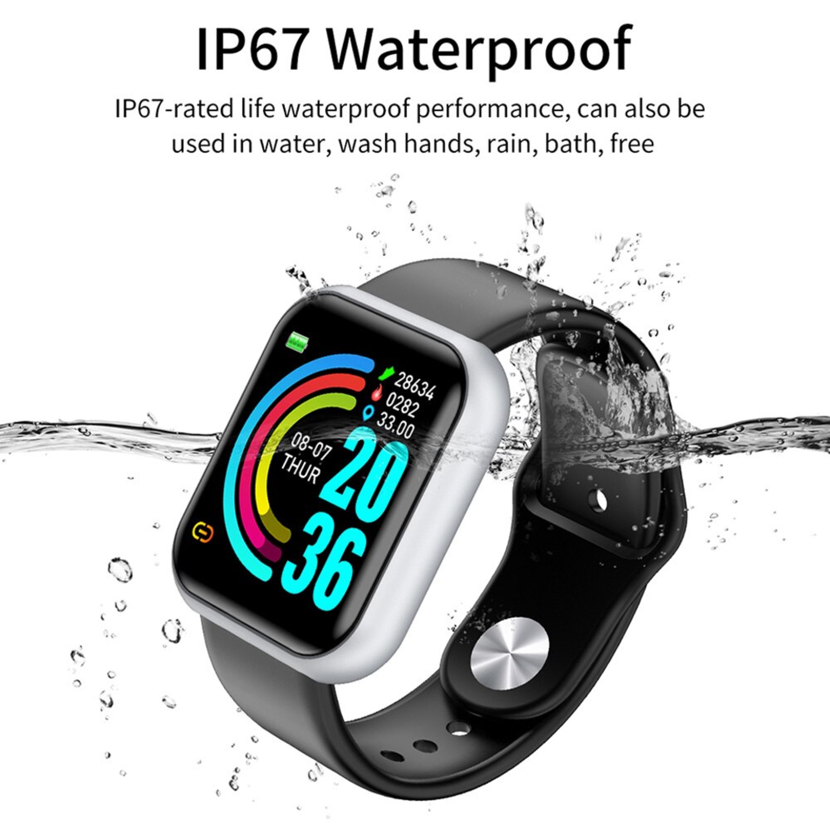 Lks Reloj Inteligente L18 Bluetooth Unisex Multi-función Ip67 Silver/black