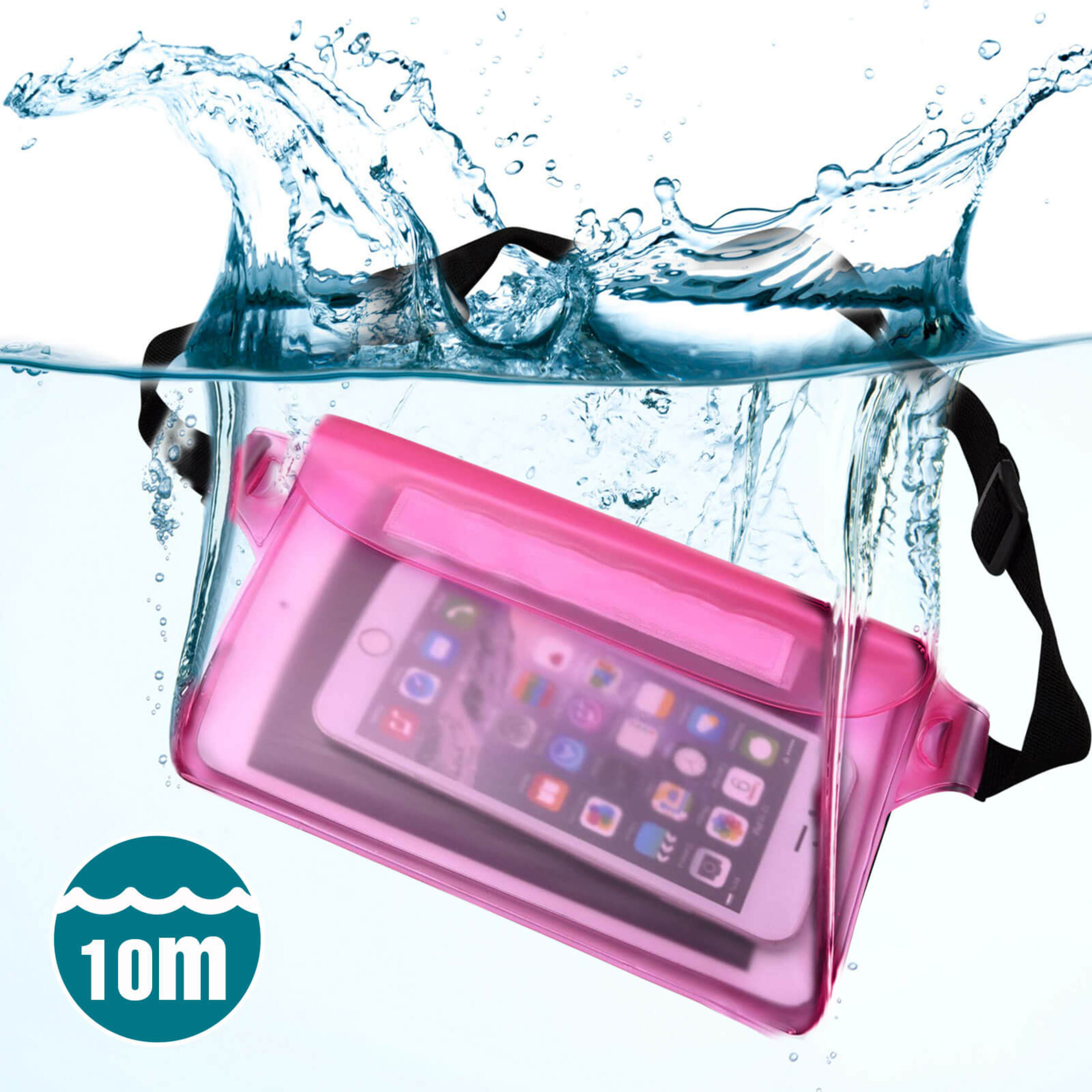 Bolsa Smartphone Impermeable 10m De Playa, Táctil Y Riñonera