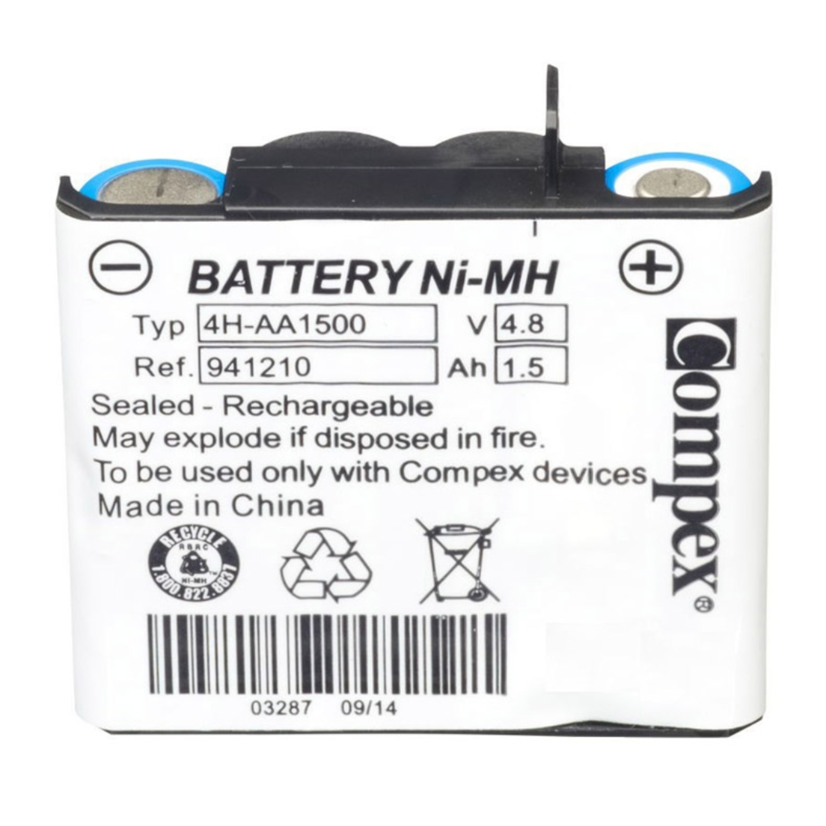 Compex Batería De Recambio - Verde - Para Cualquier Usuario  MKP