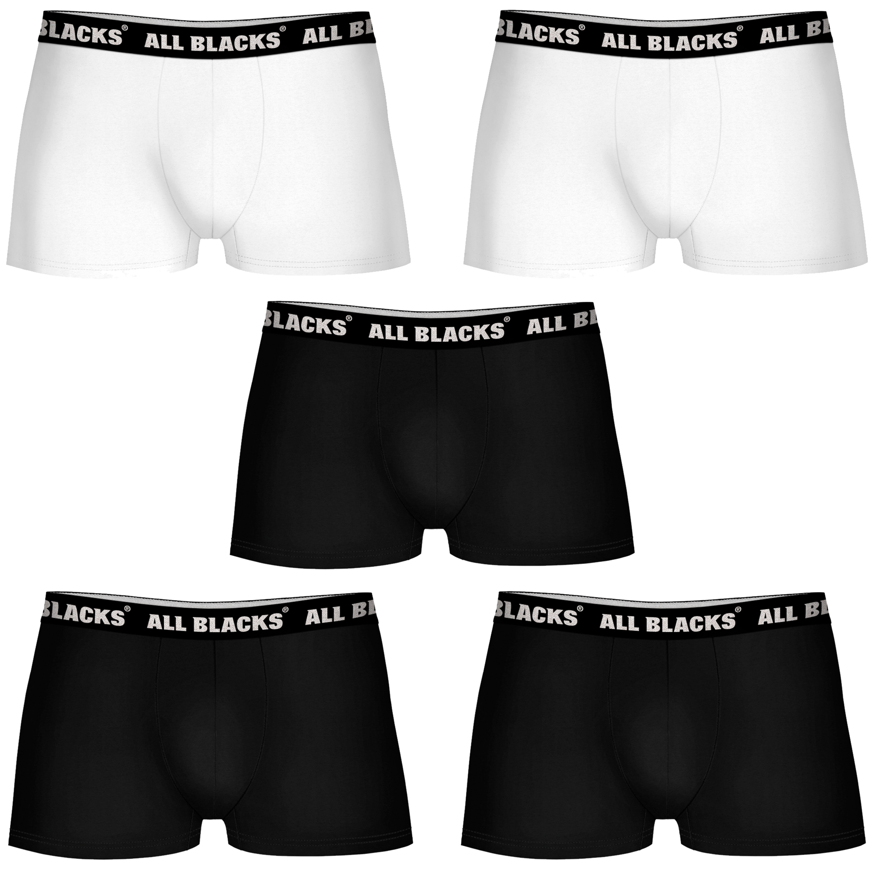 Cuecas Boxer All Blacks (Pack 5) - blanco-negro - 