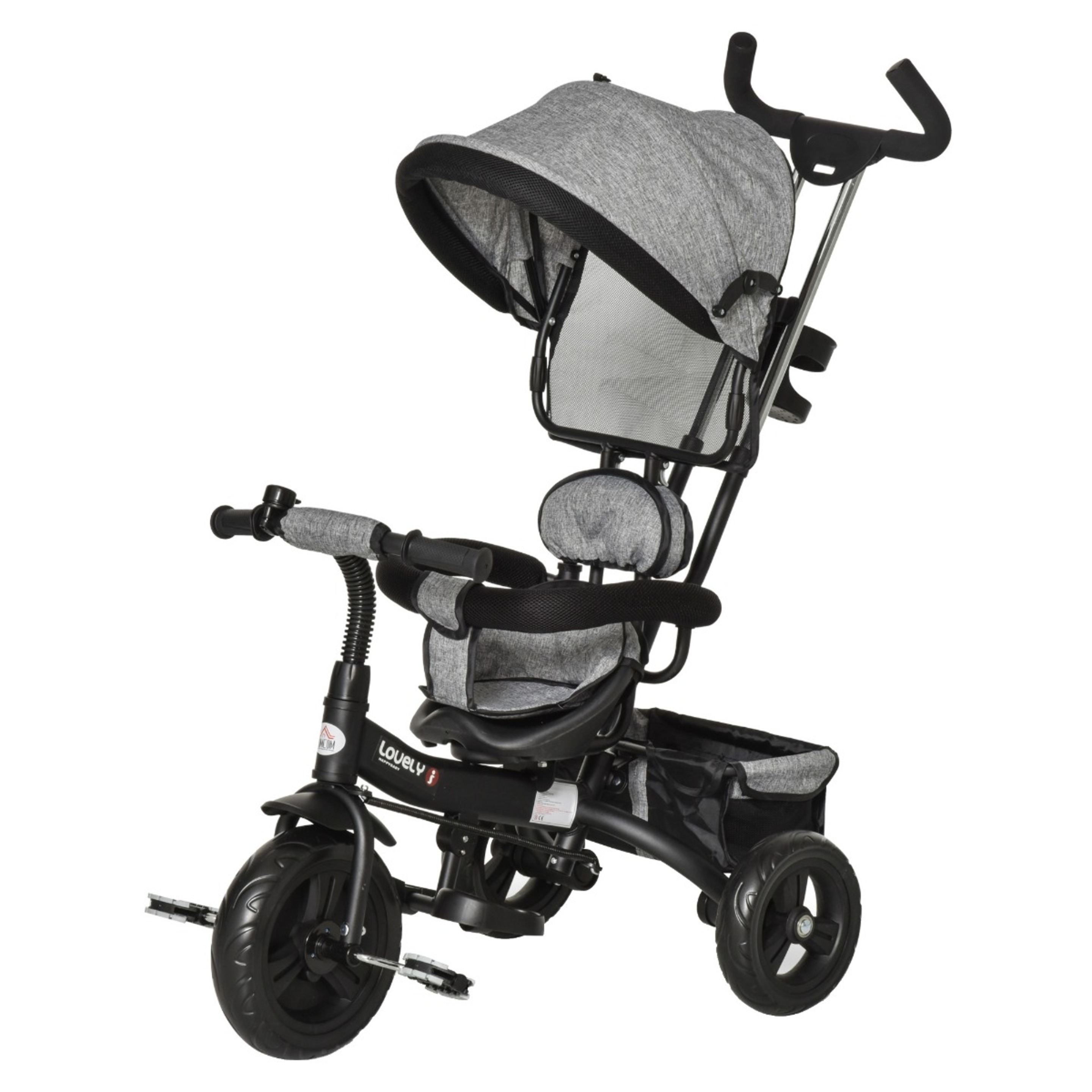 Triciclo Evolutivo Gris Homcom 370-026gy