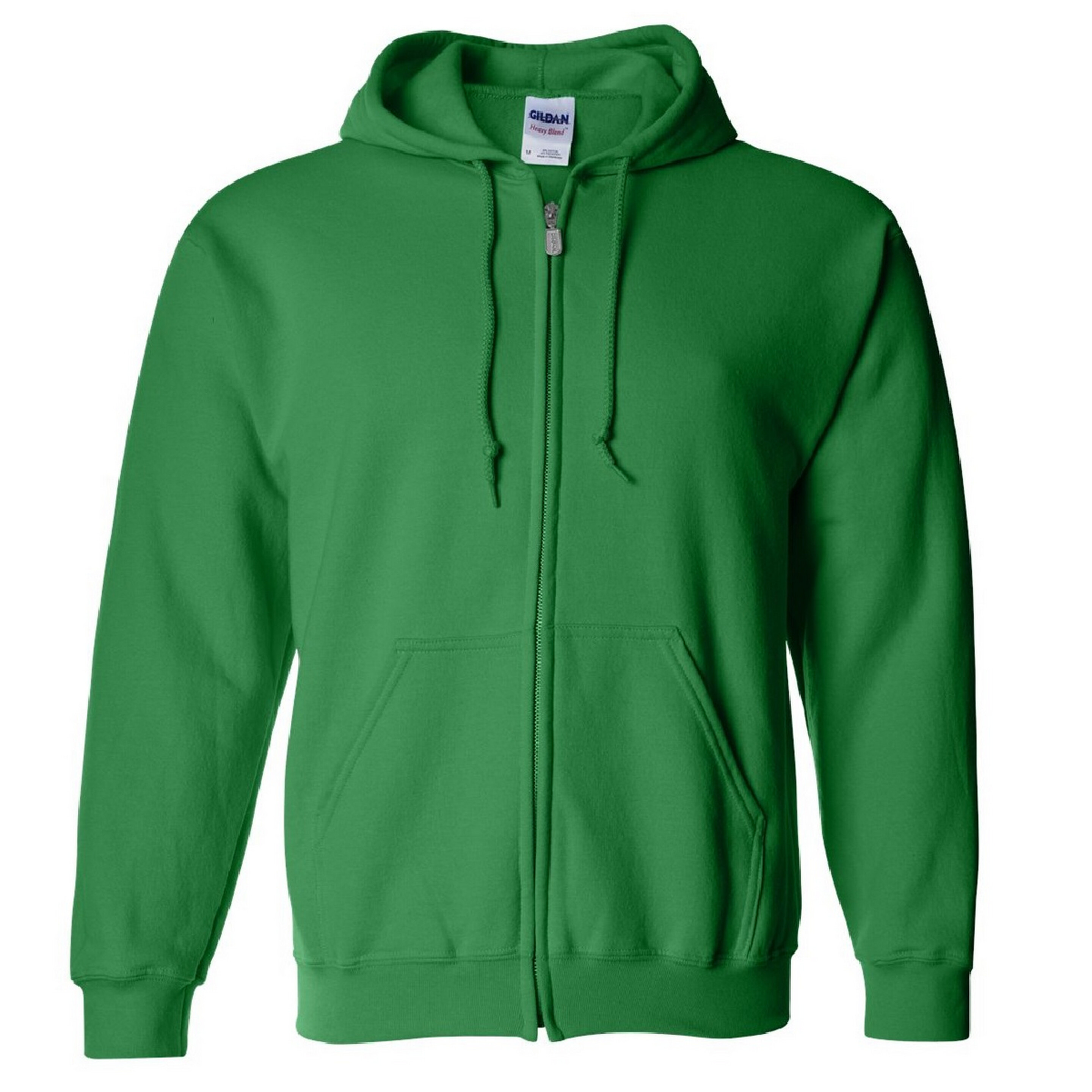 Sudadera Con Cremallera Y Capucha Modelo Blend Unisex Hombre Mujer Deporte/gimnasio Gildan (Verde)