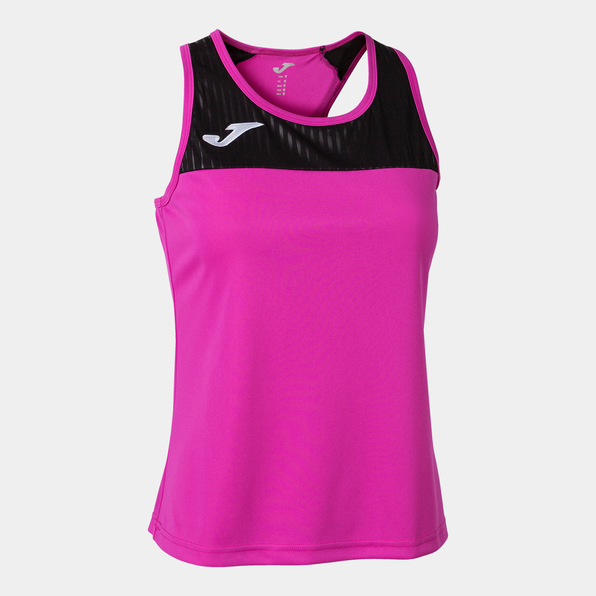 Camisola Caveada Montreal Rosa Fluorescente E Preto Joma