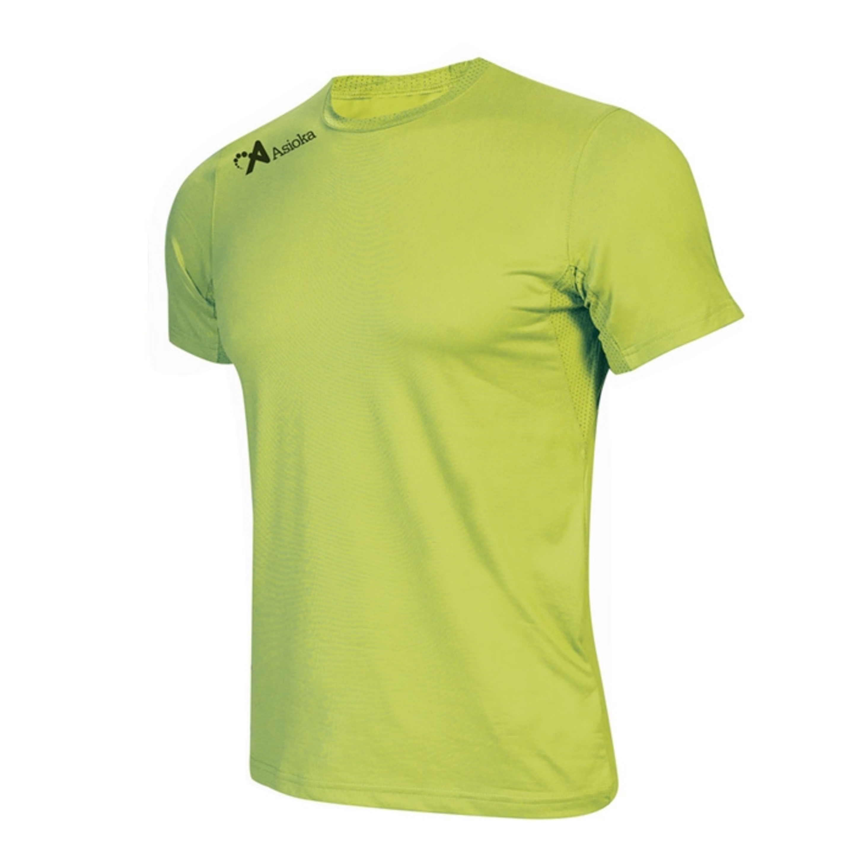 Camiseta Fútbol Asioka Premium - Verde Fluor - Manga Corta  MKP