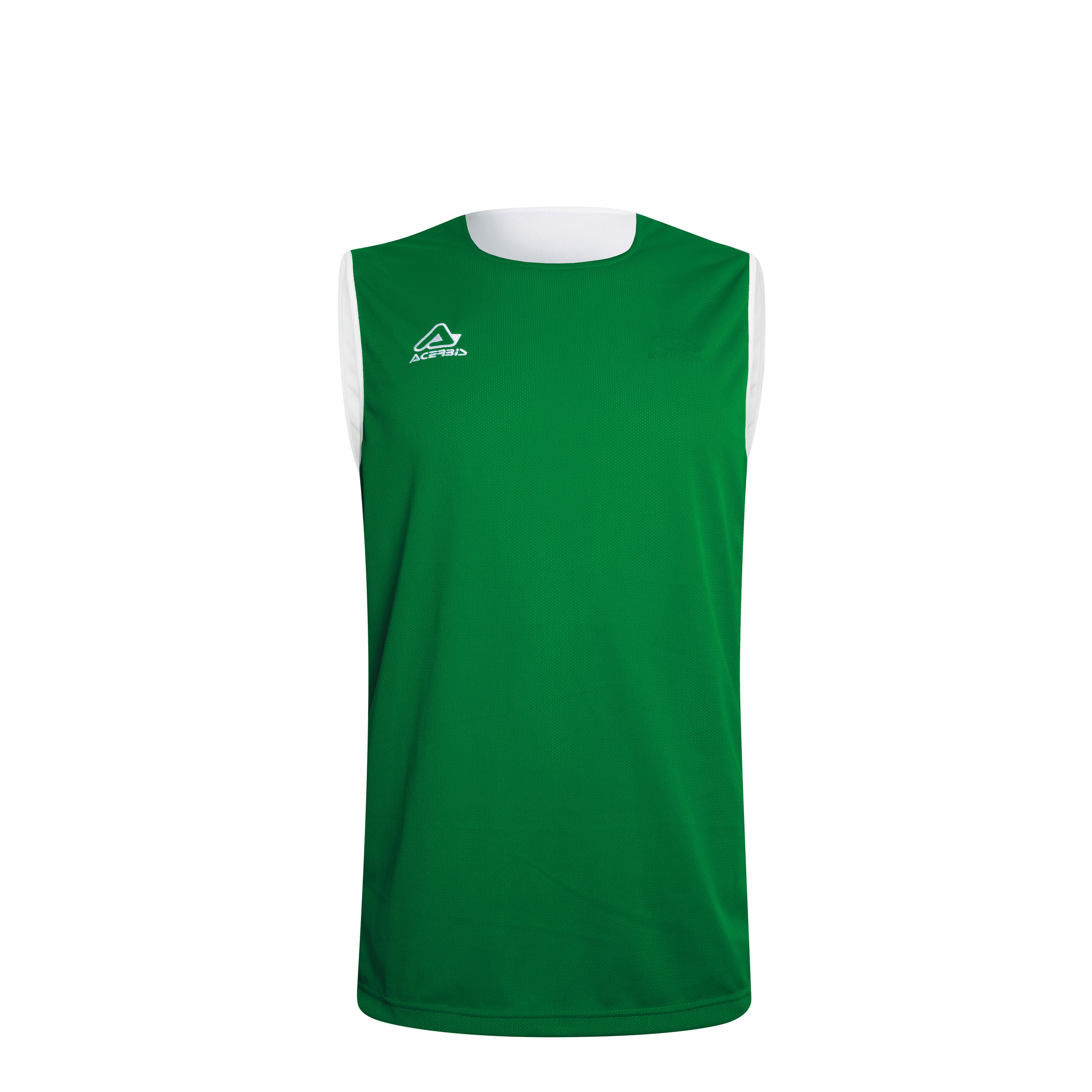 Camiseta Acerbis Larry Sin Manga Reversible - Blanco/Verde - Camiseta Deportiva  MKP