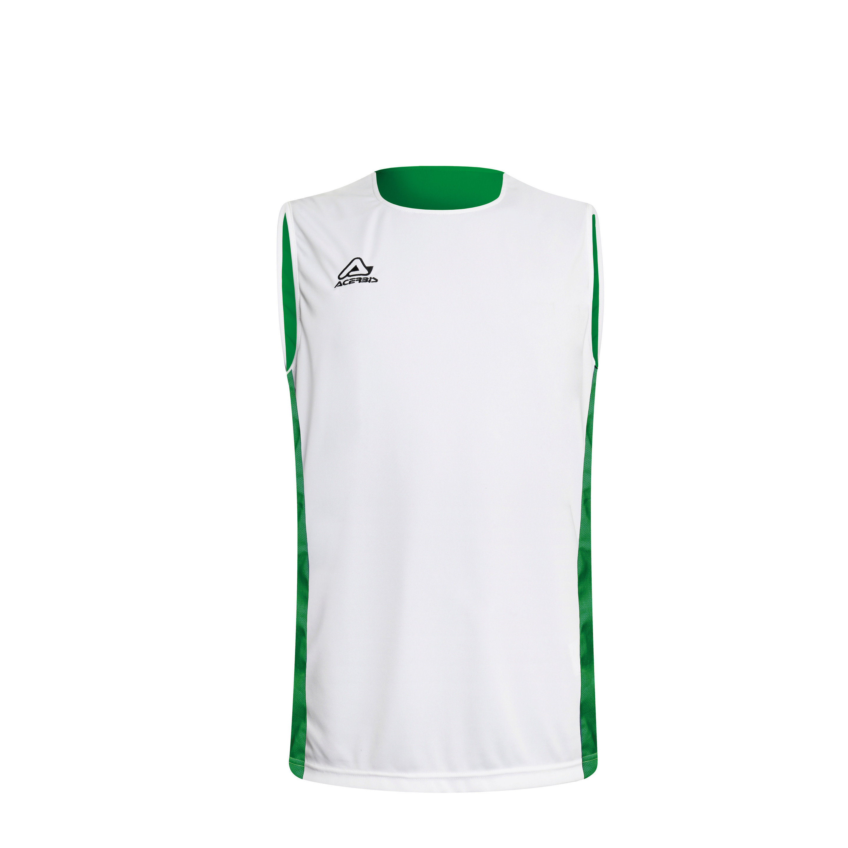 Camiseta Acerbis Larry Sin Manga Reversible - Blanco/Verde - Camiseta Deportiva  MKP