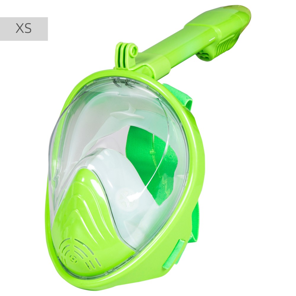 Máscara Snorkel Panorámica Verde Xs Aqua Sport