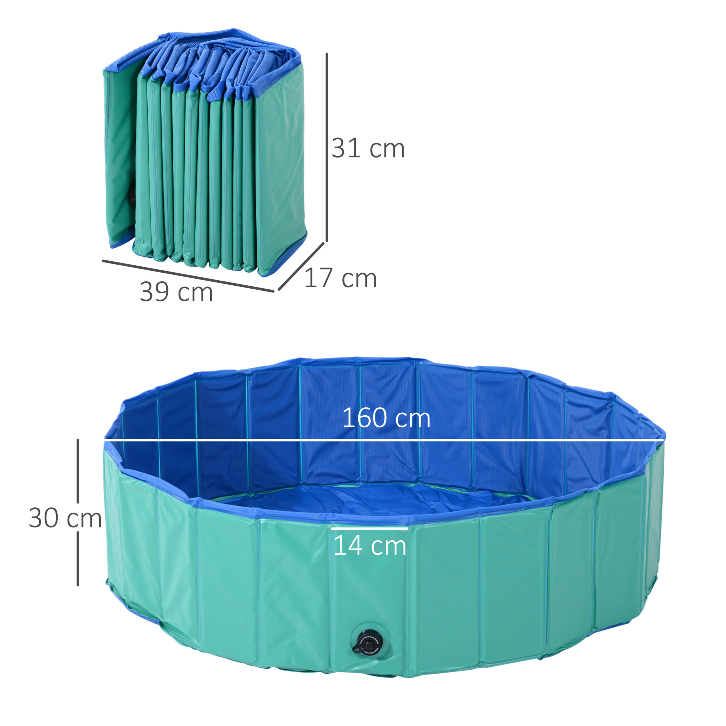 Piscina Plegable Pawhut D01-015gn