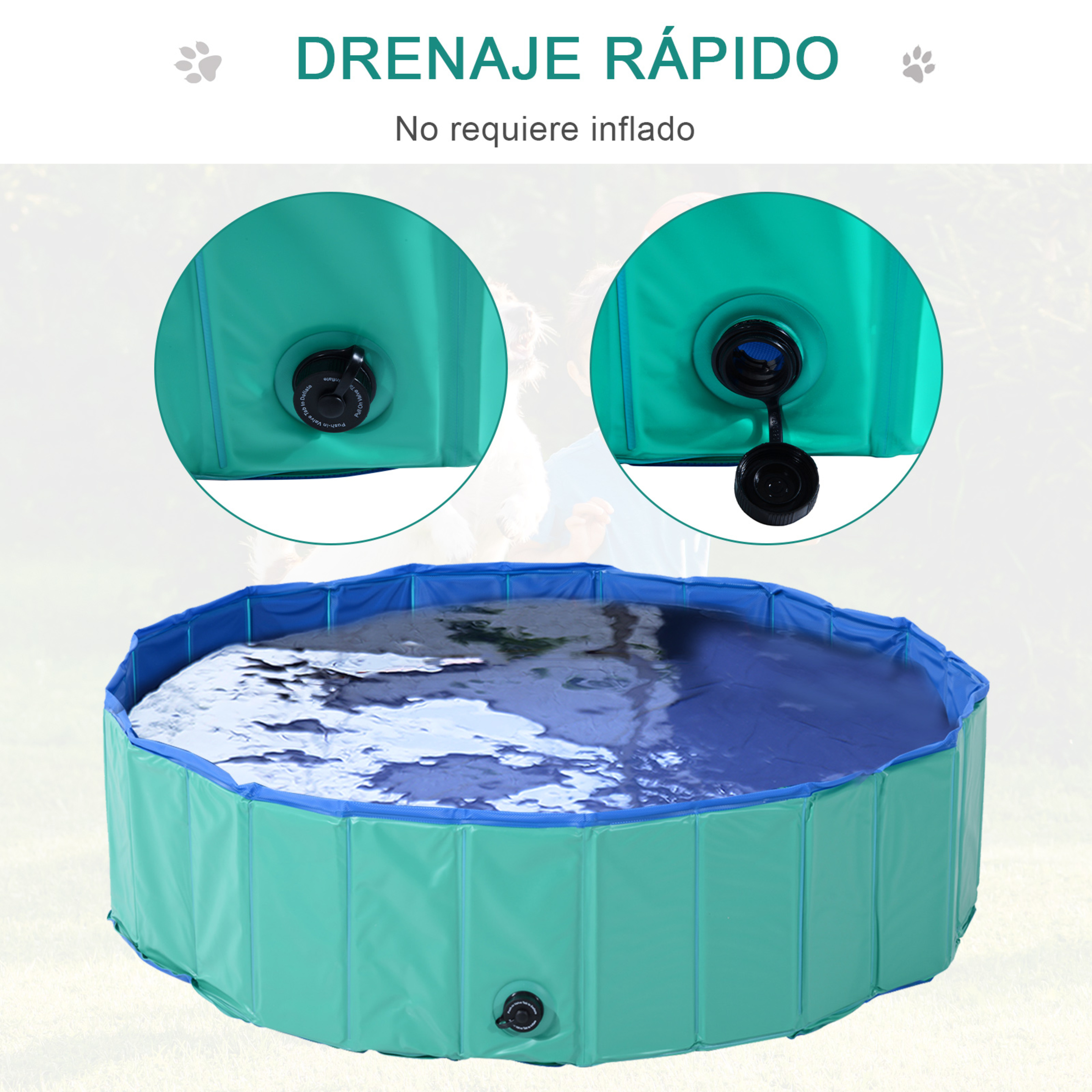 Piscina Plegable Pawhut D01-015gn