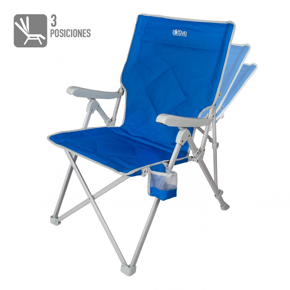 Silla Plegable Para Camping 3 Posiciones Aktive