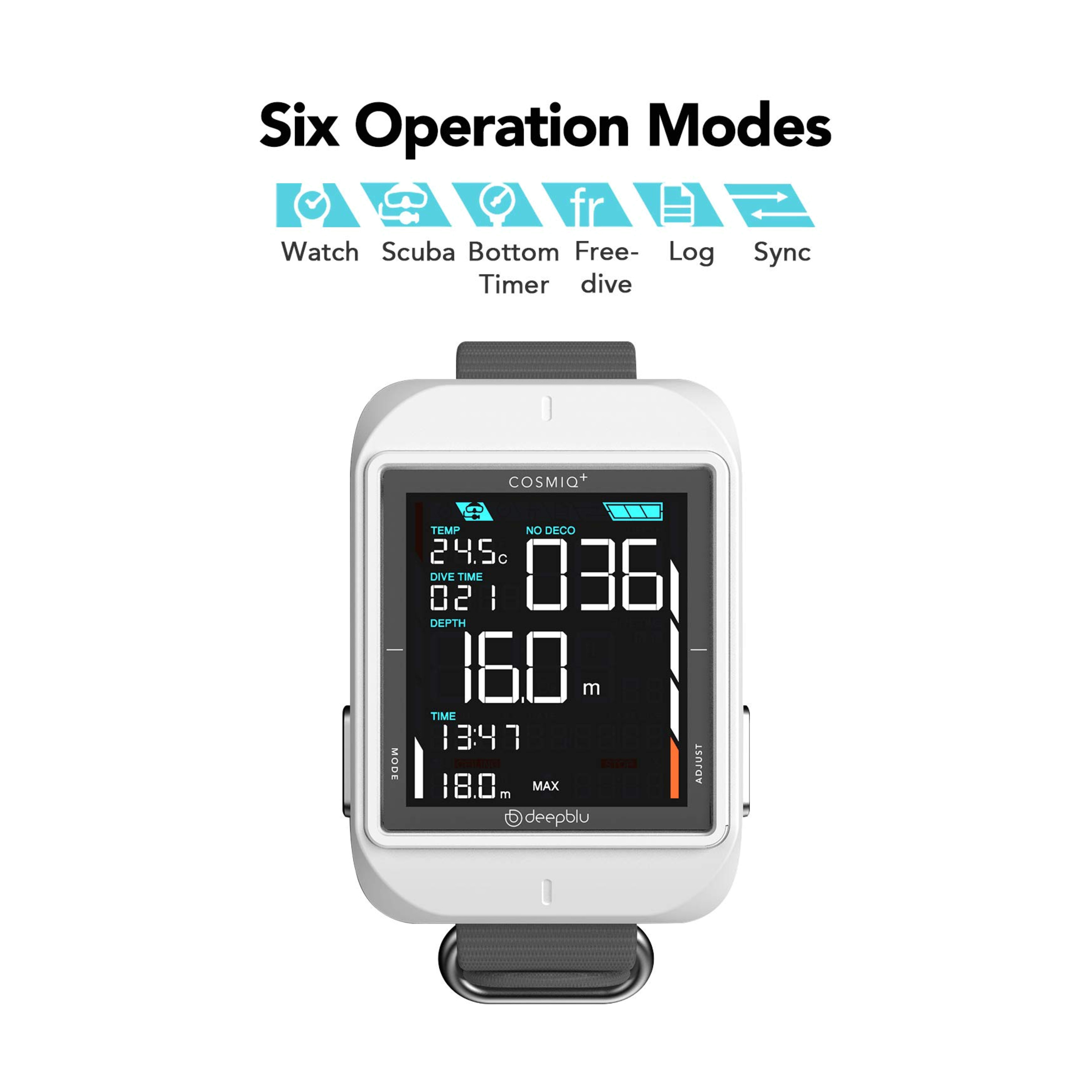 Smartwatch Buceo Deepblu Cosmiq - Gris - Bluetooth, Freediving Scuba Watch  MKP