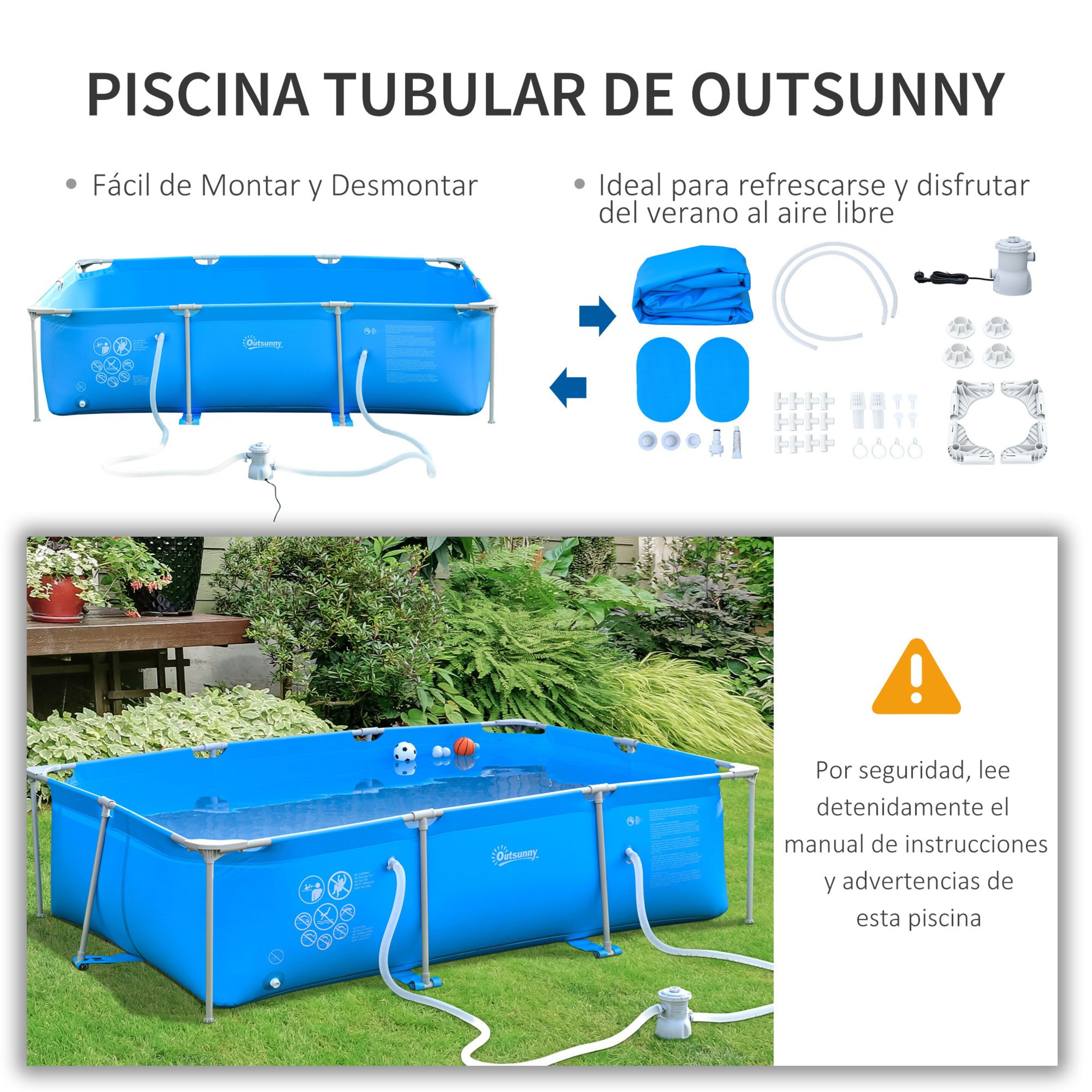 Piscina Desmontable Outsunny 848-016v91