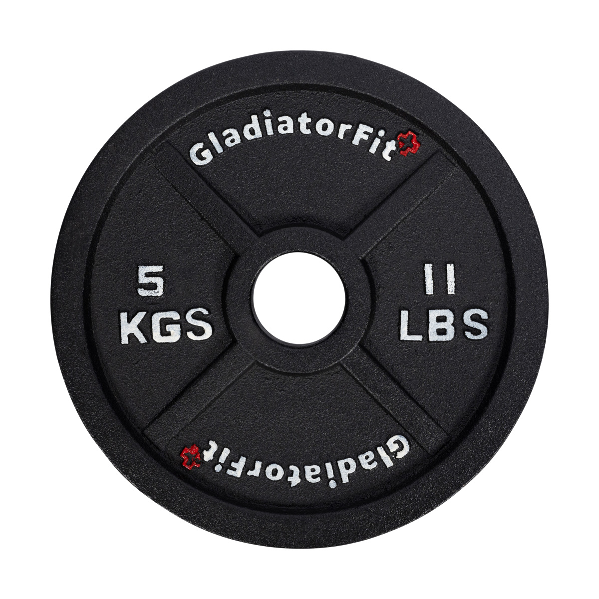 Disco Olímpico De Hierro Fundido Negro Ø 51mm Gladiatorfit | 5 Kg - negro - 