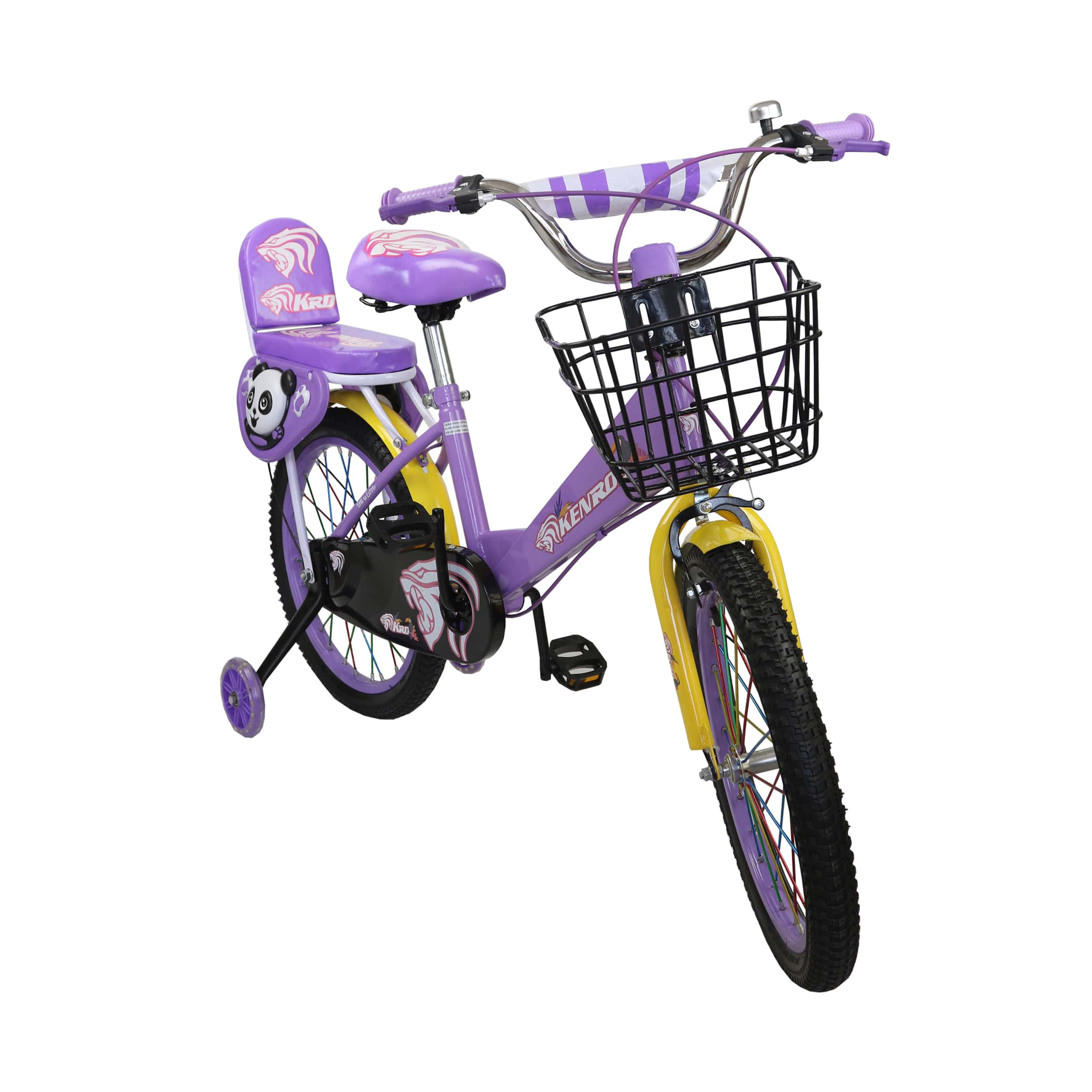Bicicletas Infantiles Niños 3-8 Años Con Ruedines Y Cesta
