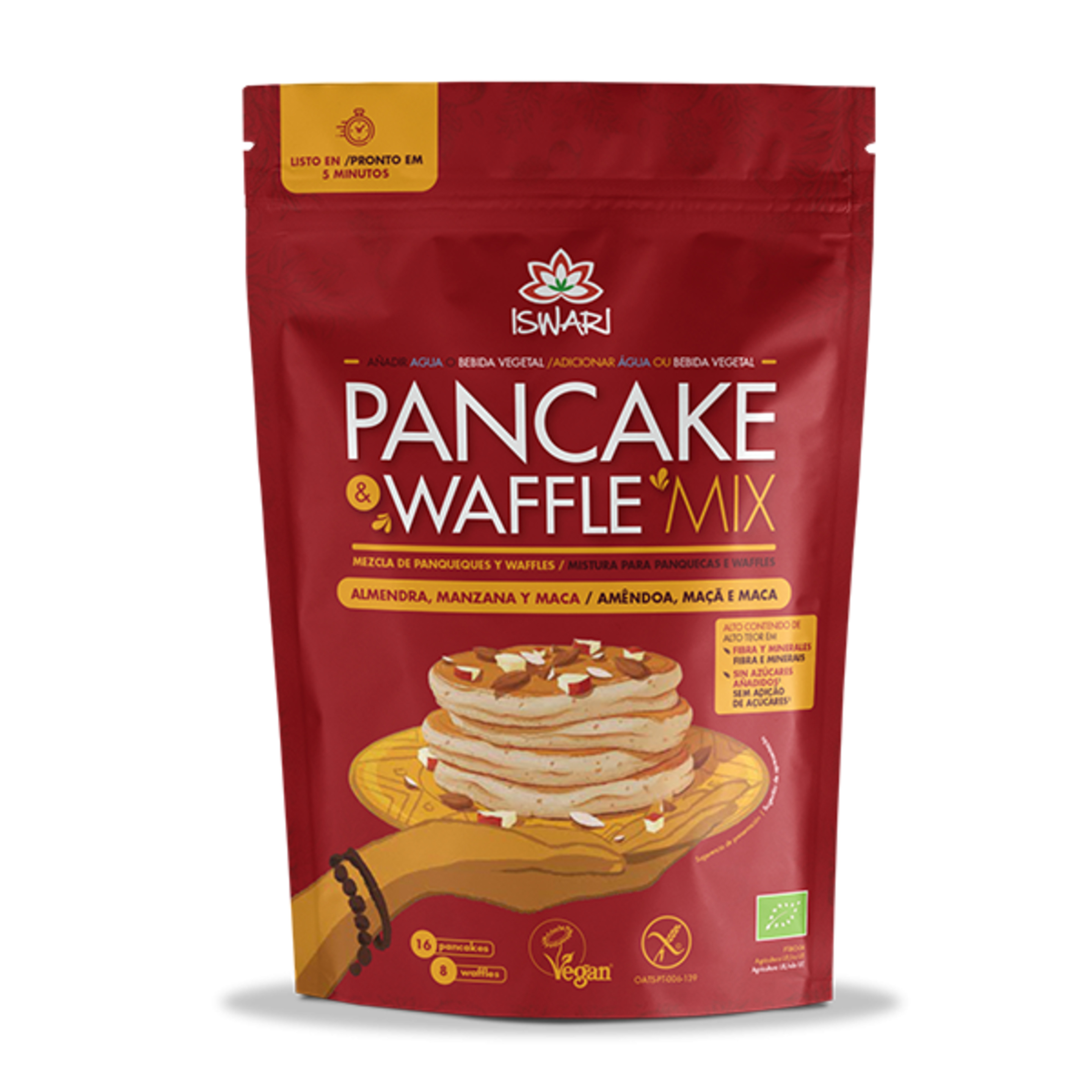 Pancake & Waffle Mix - Almendra, Manzana Y Maca